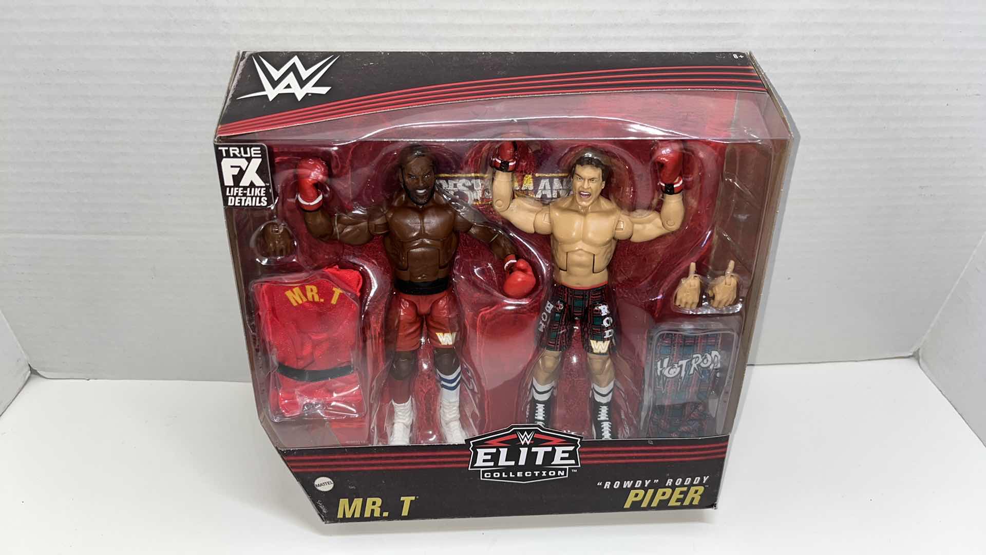 Photo 1 of $80.00 NIB MATTEL WWE ELITE COLLECTION 2-PACK, MR. T & “ROWDY” RODDY PIPER (1)