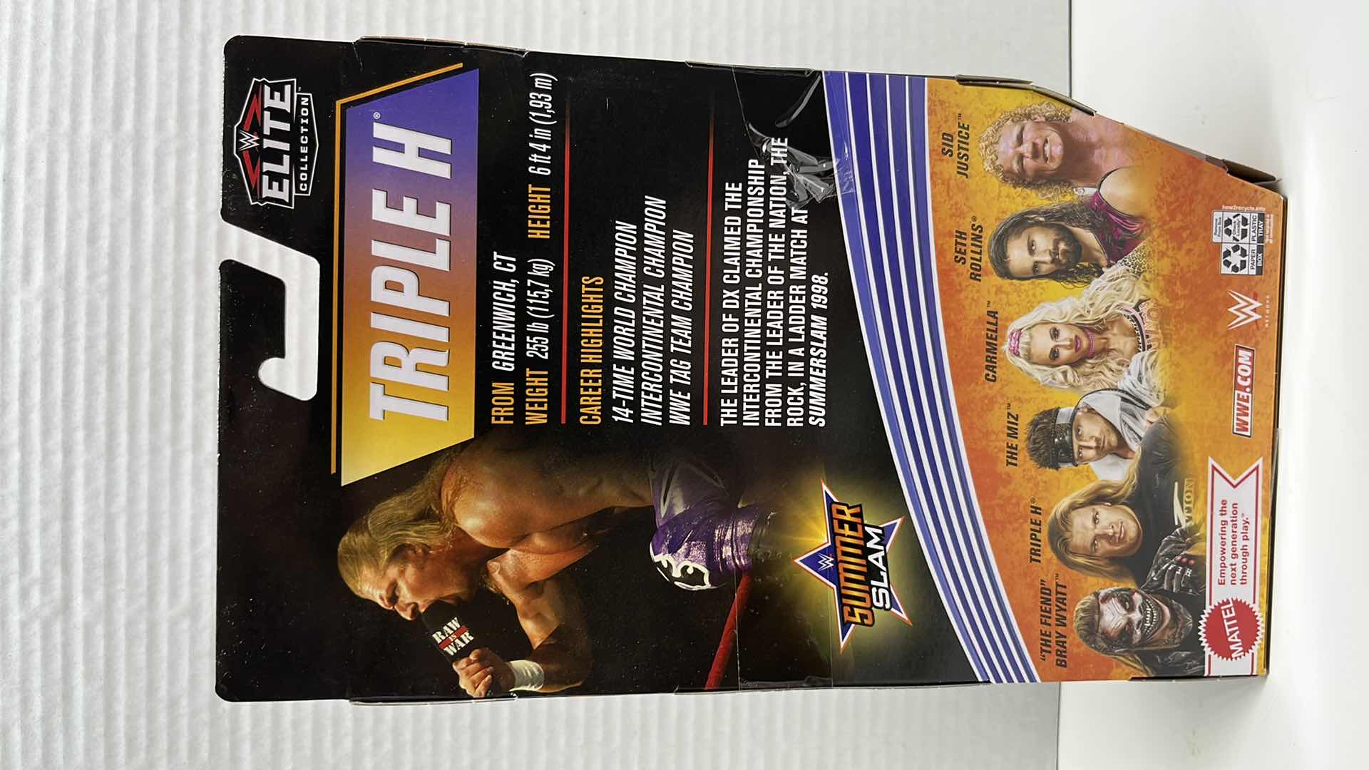 Photo 3 of $28.00 NIB MATTEL WWE ELITE COLLECTION, SERIES 86 SUMMER SLAM TRIPLE H (1)