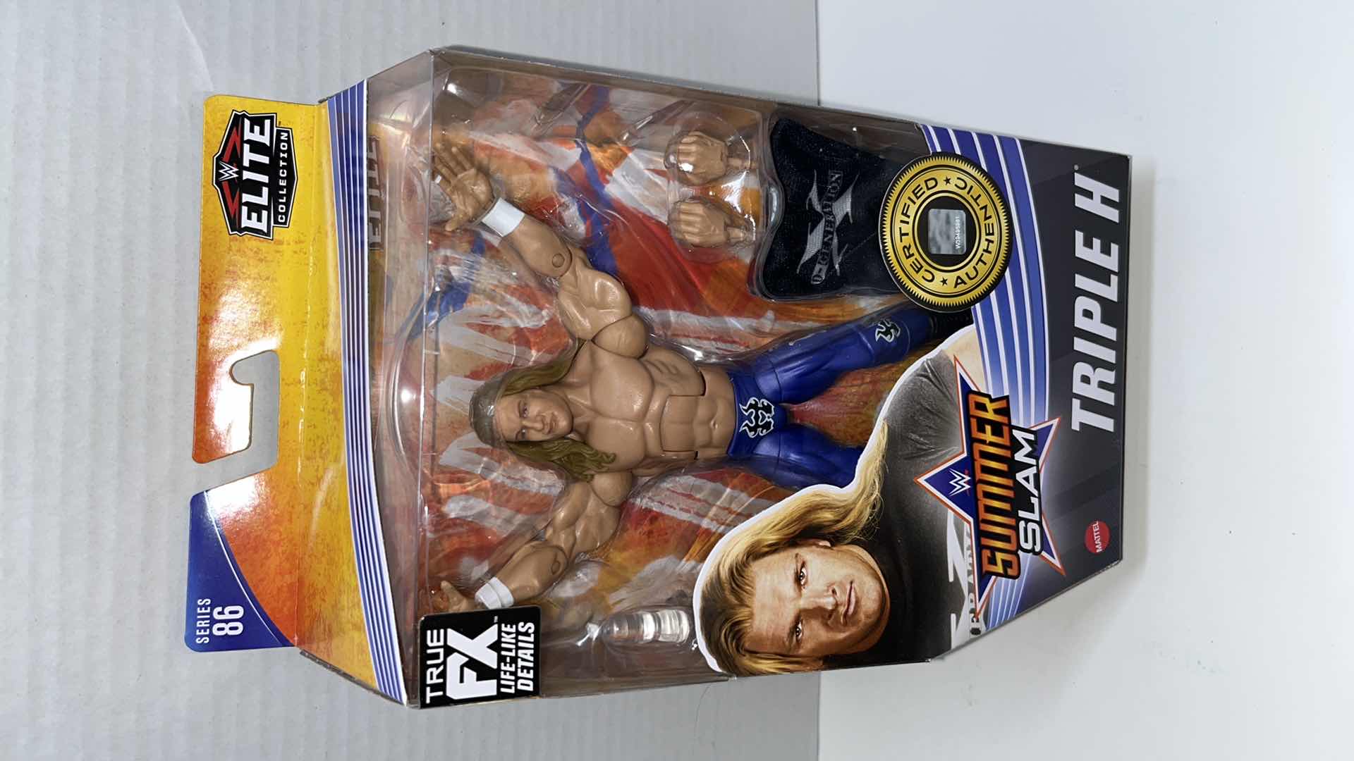 Photo 1 of $28.00 NIB MATTEL WWE ELITE COLLECTION, SERIES 86 SUMMER SLAM TRIPLE H (1)