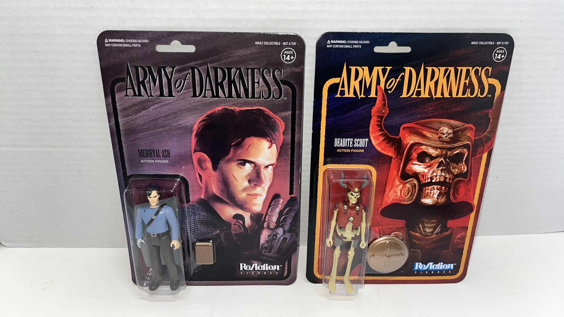 Photo 1 of $40.00 NIP REACTION FIGURES ARMY OF DARKNESS, MEDIEVAL ASH & DEADITE SCOUT (2)