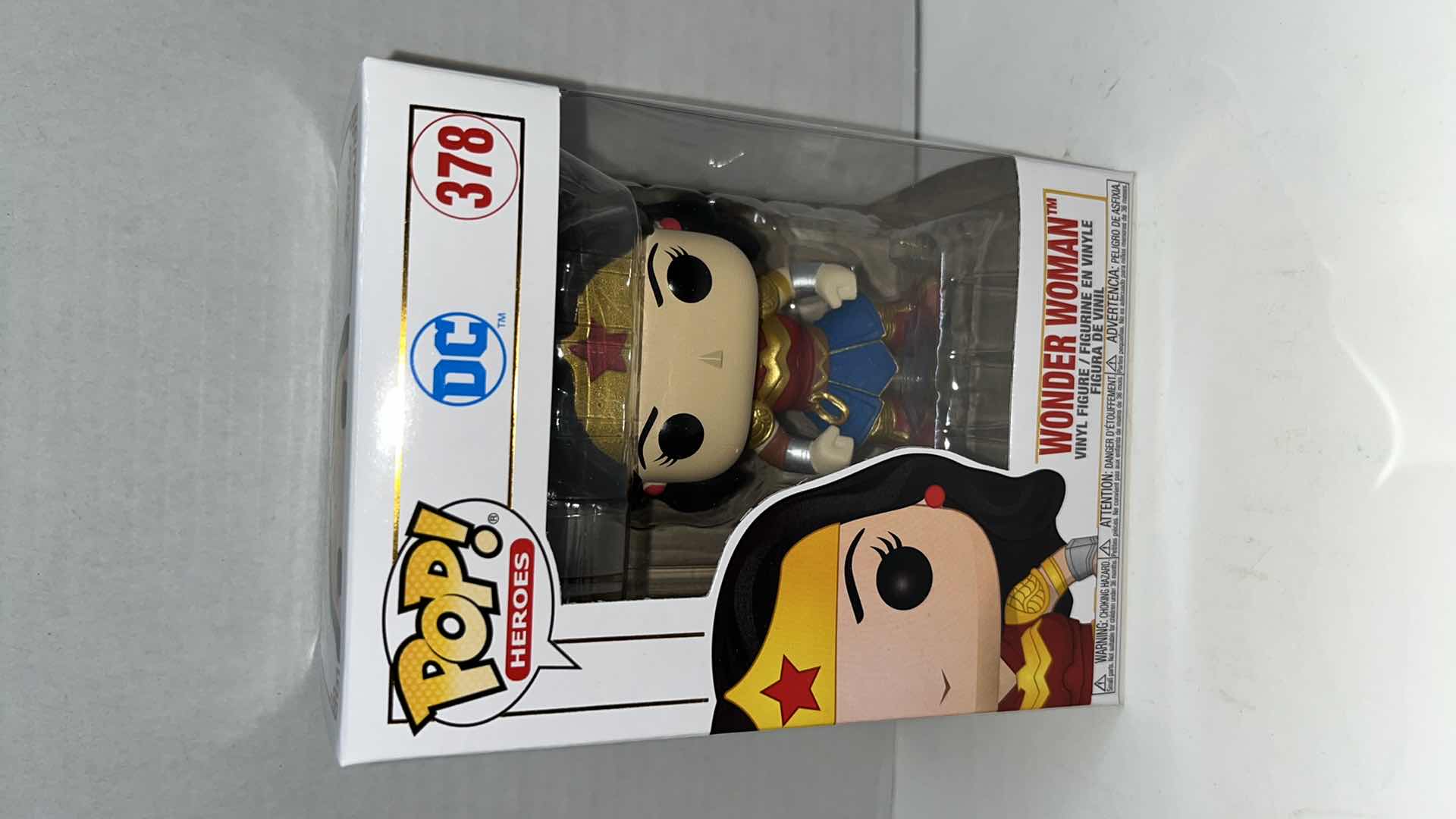 Photo 2 of NIB FUNKO POP HEROES DC VINYL FIGURES, WONDER WOMAN #378 & SUPERMAN #402 (2)