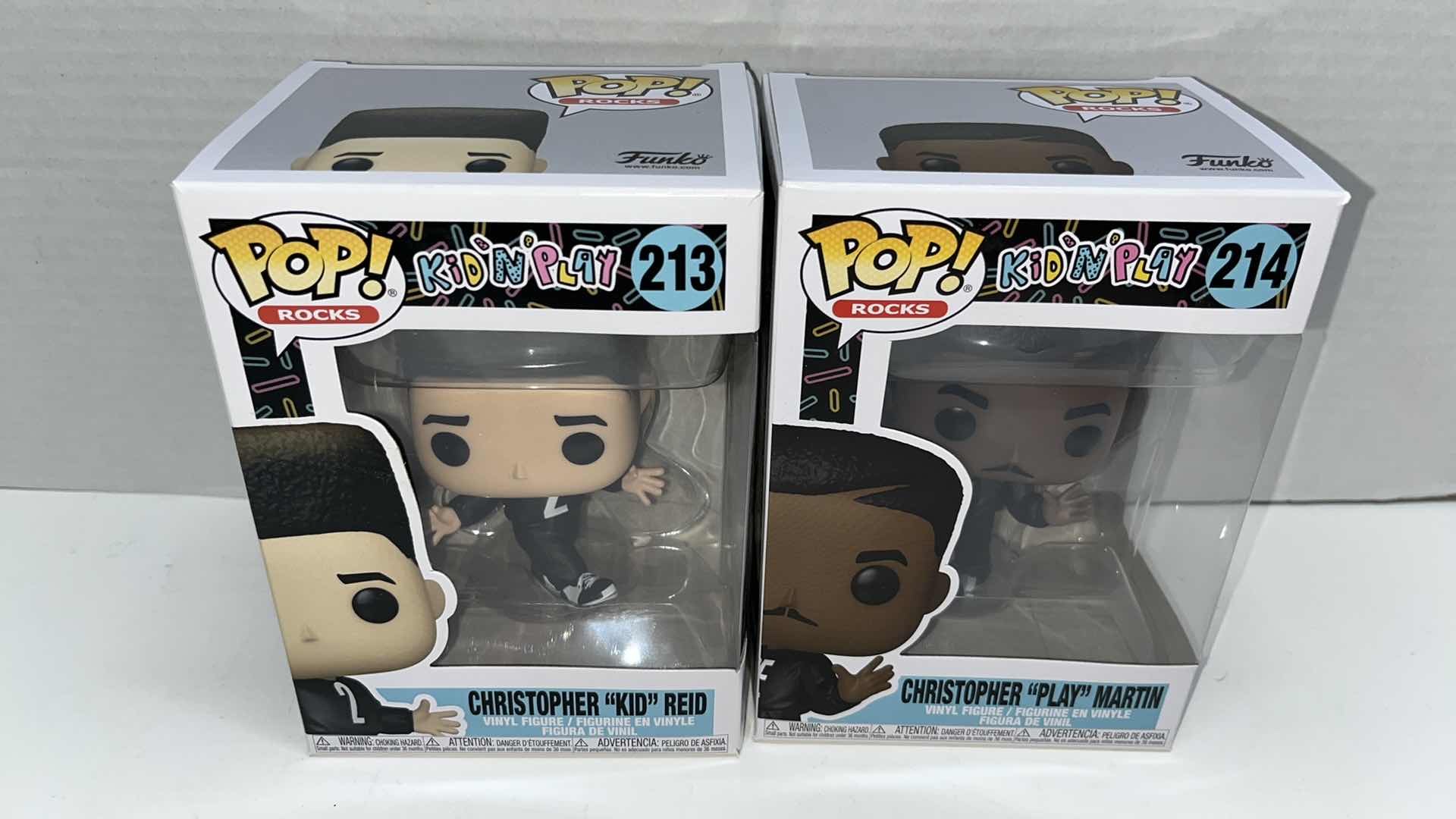 Photo 1 of NIB FUNKO POP ROCKS VINYL FIGURE, KID N PLAY CHRISTOPHER “KID” REID #213 & CHRISTOPHER “PLAY” MARTIN #214 (2)