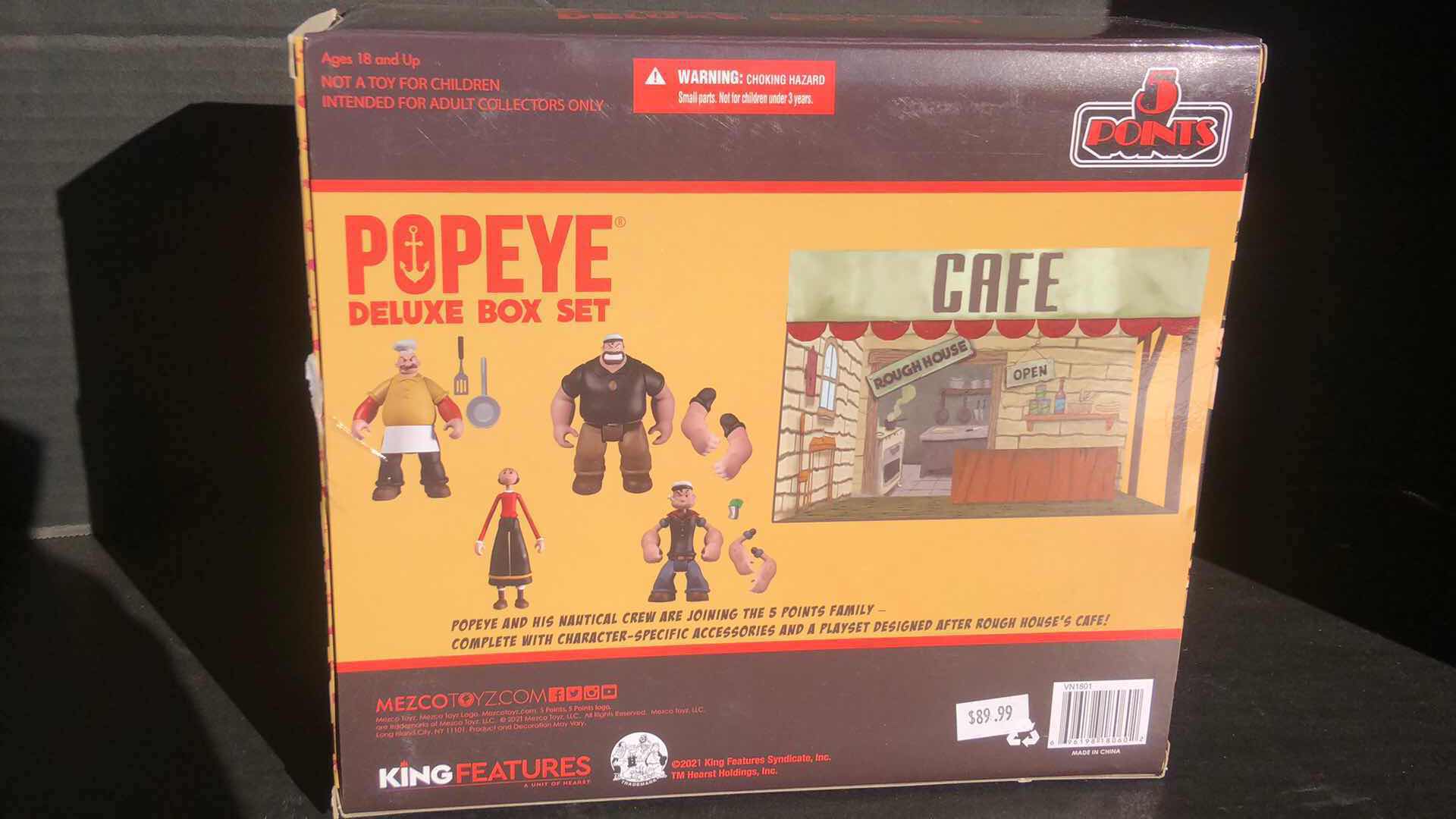 Photo 2 of 5 POINTS POPEYE DELUXE ACTION FIGURE BOX SET