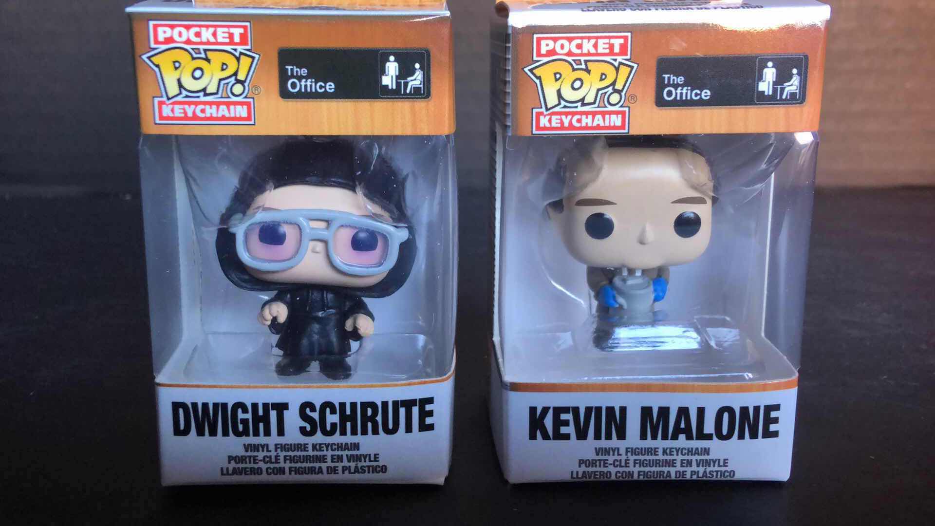 Photo 2 of NIB FUNKO POP DWIGHT SCHRUTE AS DARK LORD AND KEVIN MALONE WITH CHILI KEYCHAINS (2)
