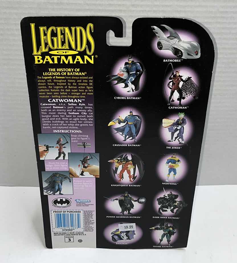 Photo 4 of NIP KENNER LEGENDS OF BATMAN ACTION FIGURE & ACCESSORIES, CATWOMAN W QUICK CLIMB CLAW/CAPTURE NET & COLLECTORS CARD (1)