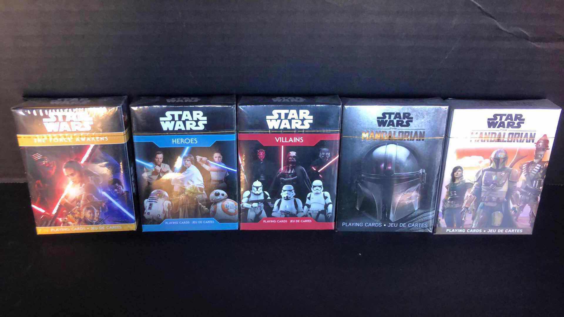 Photo 1 of ASSORTMENT OF STAR WARS PLAYING CARD PACKS (5)
