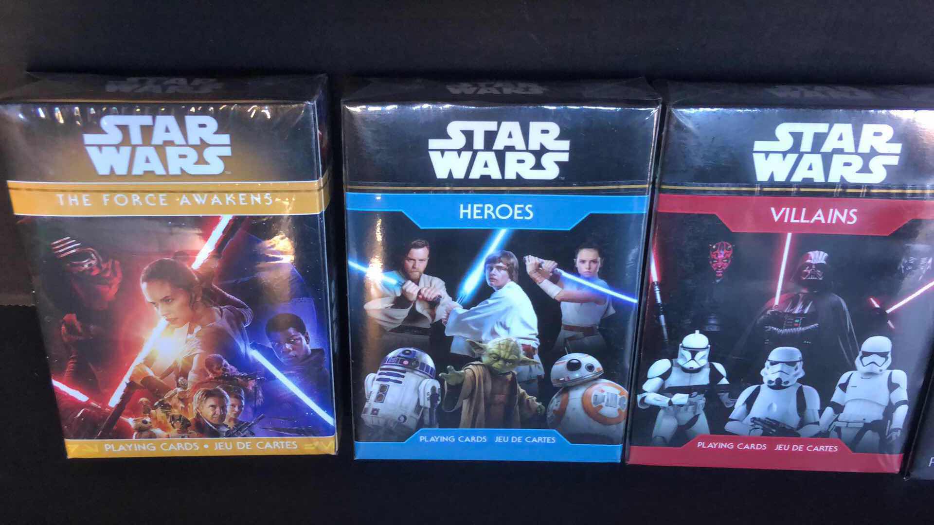 Photo 2 of ASSORTMENT OF STAR WARS PLAYING CARD PACKS (5)