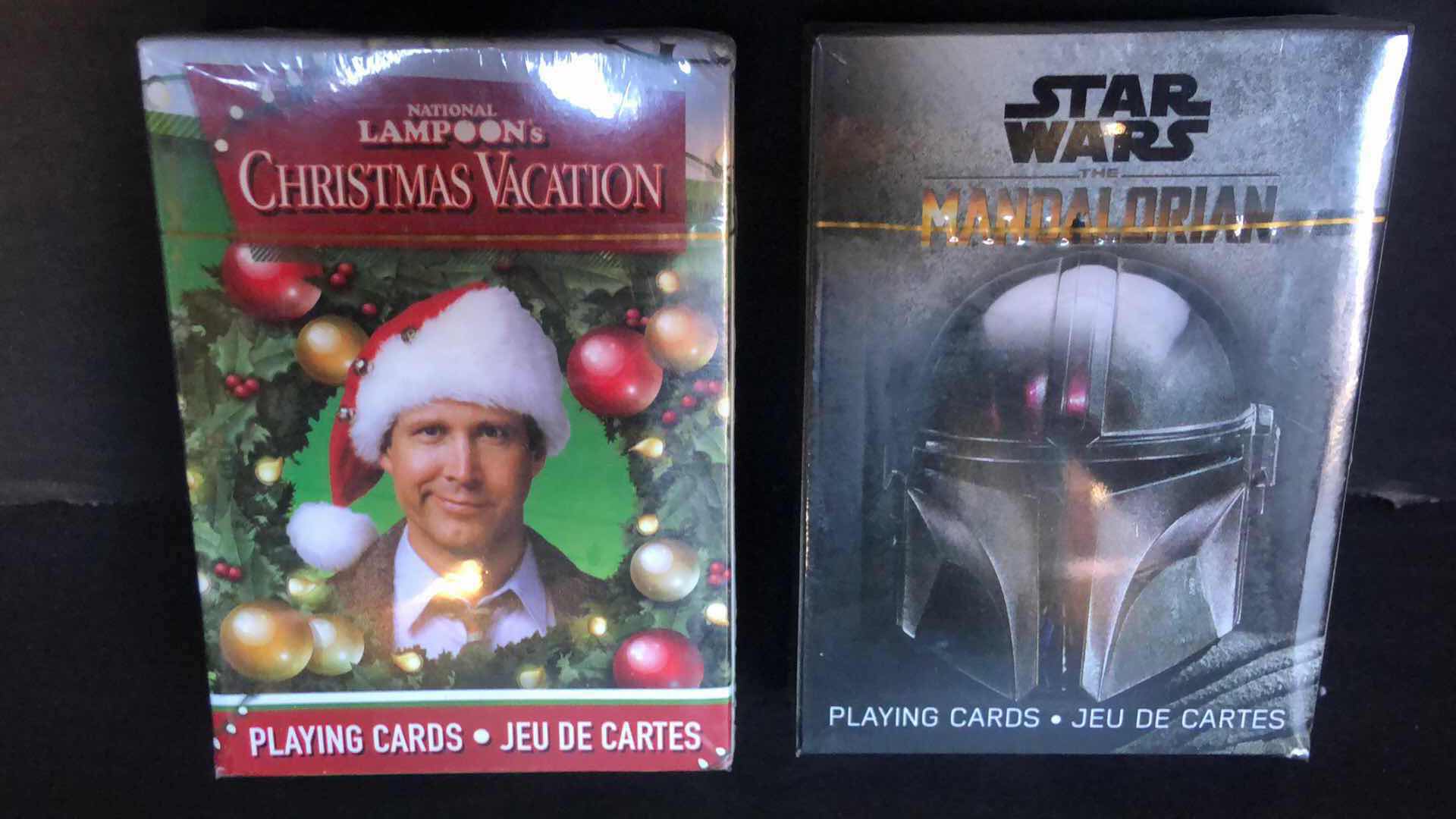 Photo 1 of STAR WARS MANDALORIAN AND NATIONAL LAMPOONS CHRISTMAS VACATION PLAYING CARDS (2)