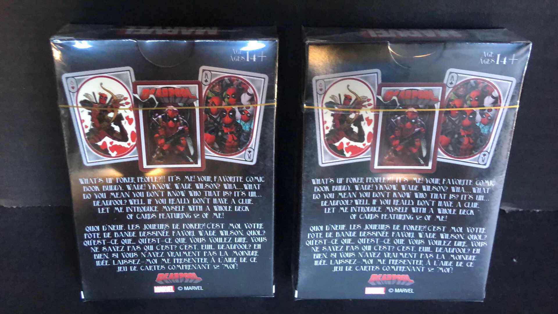 Photo 2 of BRAND NEW DEAD POOL PLAYING CARD SETS (2)