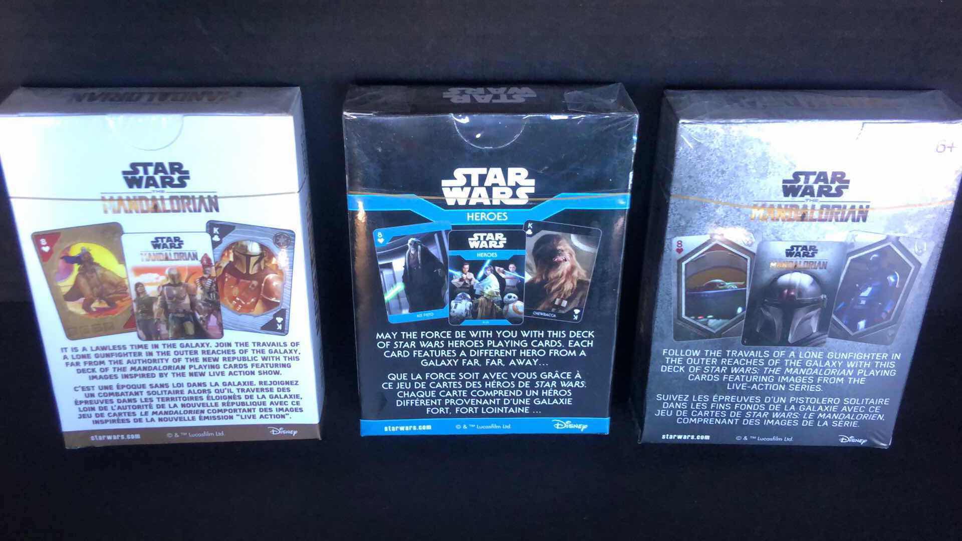 Photo 2 of BRAND NEW STAR WARS HEROES AND MANDALORIAN PLAYING CARD SETS (3)