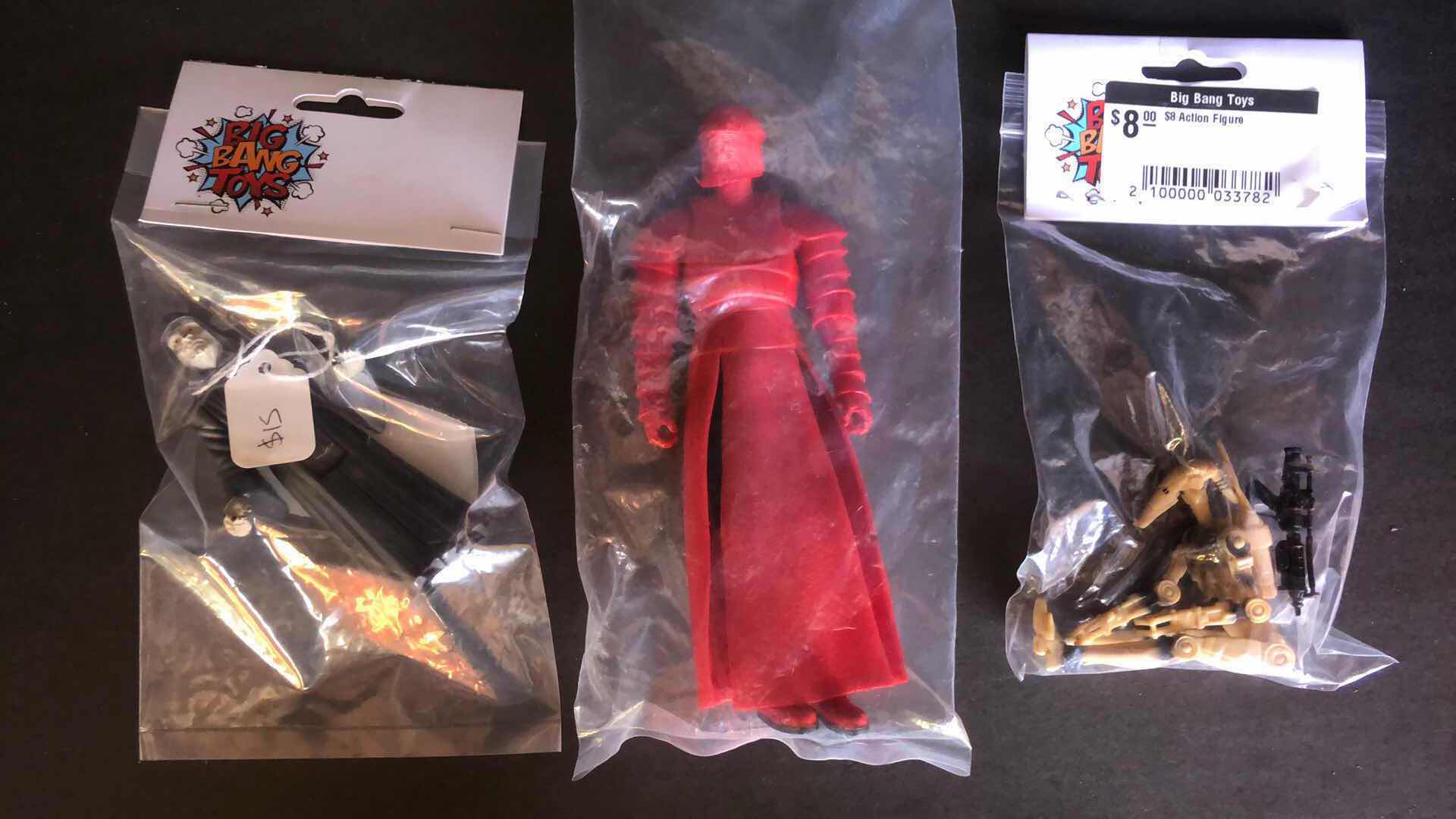 Photo 1 of ASSORTMENT OF UNBOXED ACTION FIGURES STOCKING STUFFERS (3)