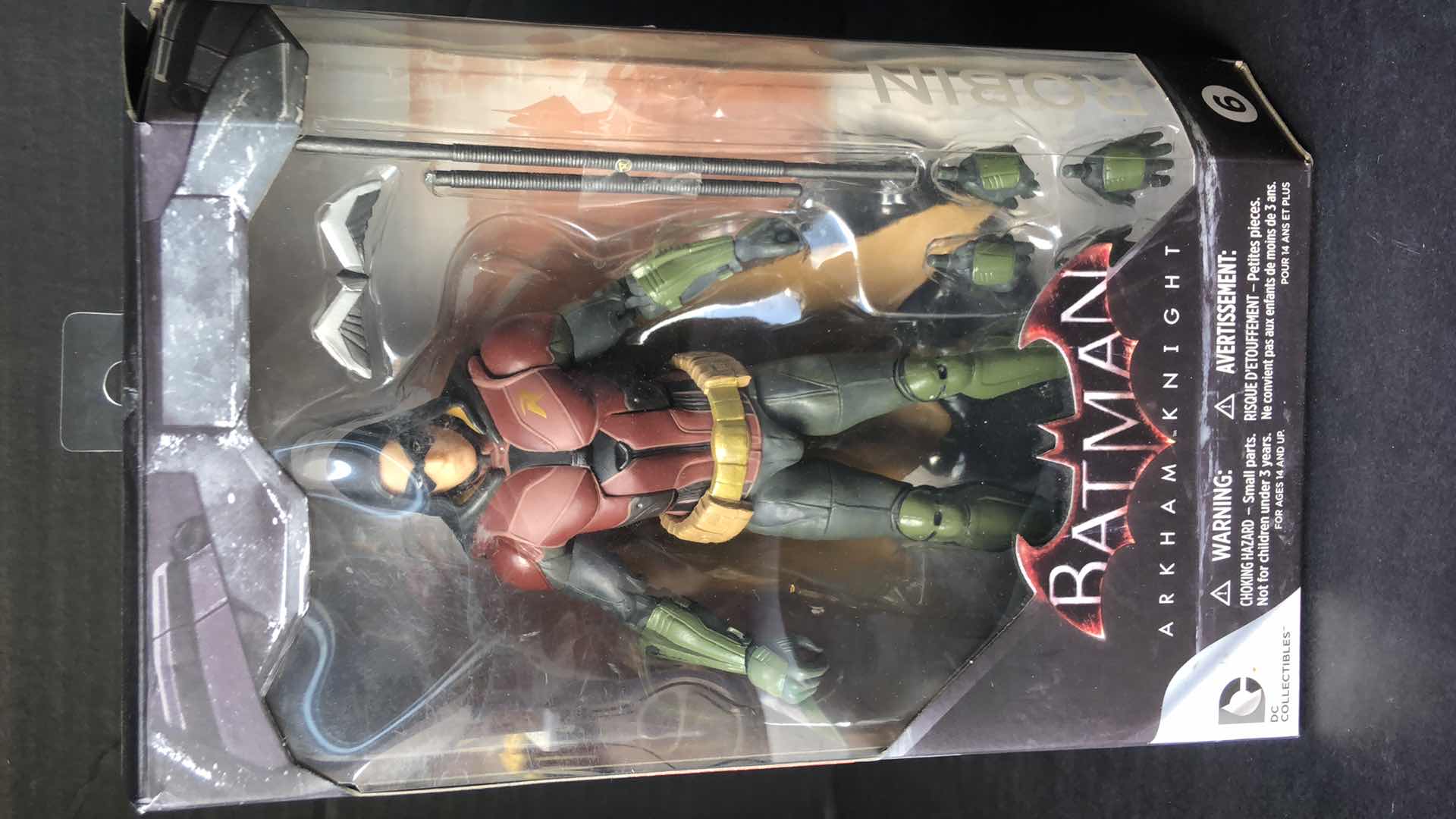 Photo 1 of PREOWNED IN BOX DC COLLECTIBLES BATMAN ARKHAM KNIGHT ROBIN FIGURINE AND ACCESSORIES