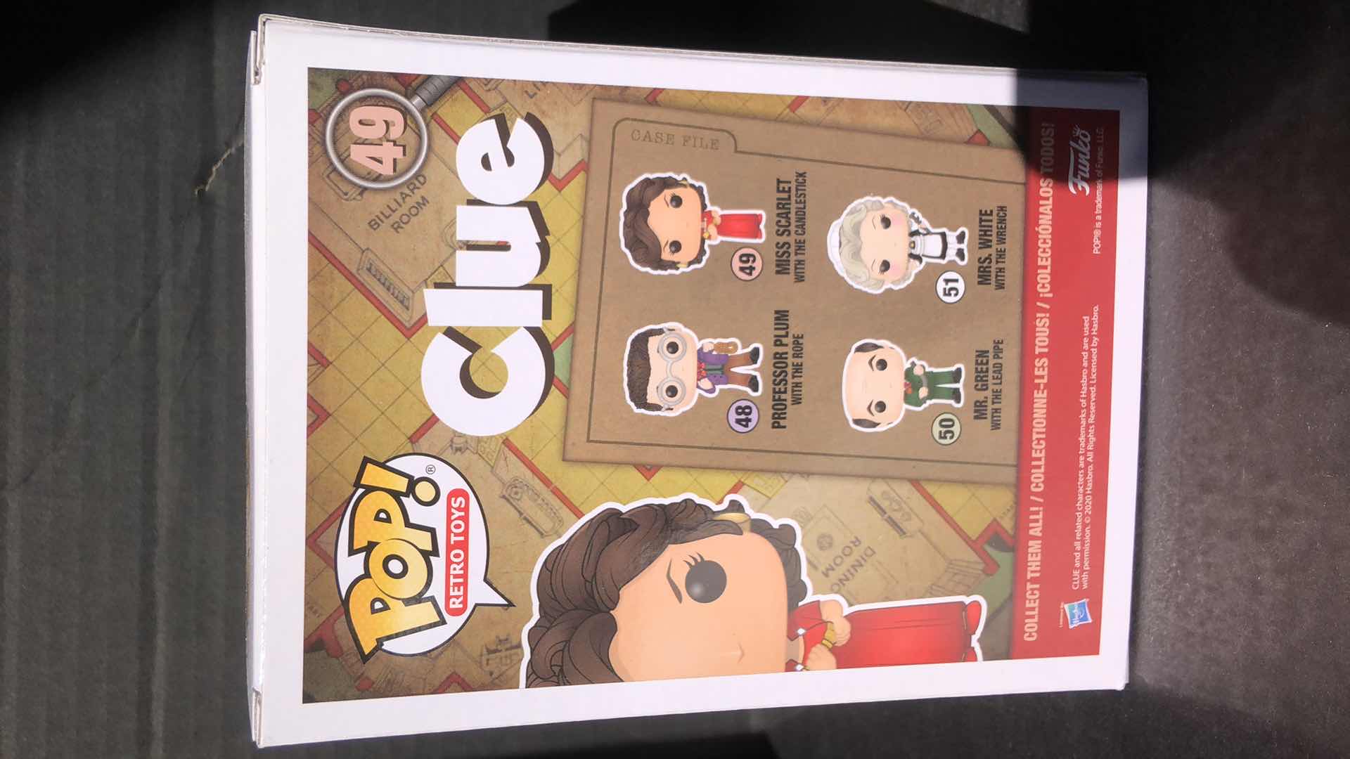 Photo 3 of NIB FUNKO POP RETRO CLUE MISS SCARLET WITH THE CANDLESTICK VINYL FIGURINE