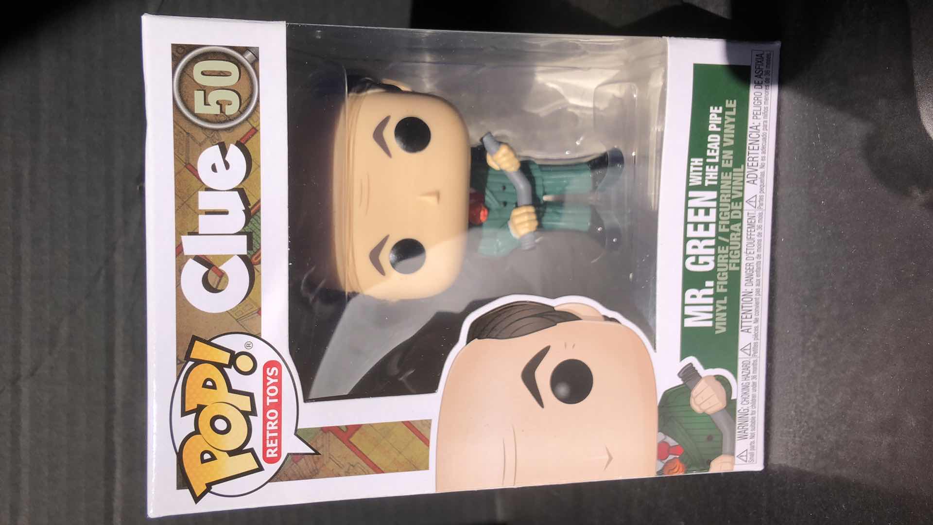 Photo 1 of NIB FUNKO POP RETRO CLUE MR GREEN WITH THE LEAD PIPE