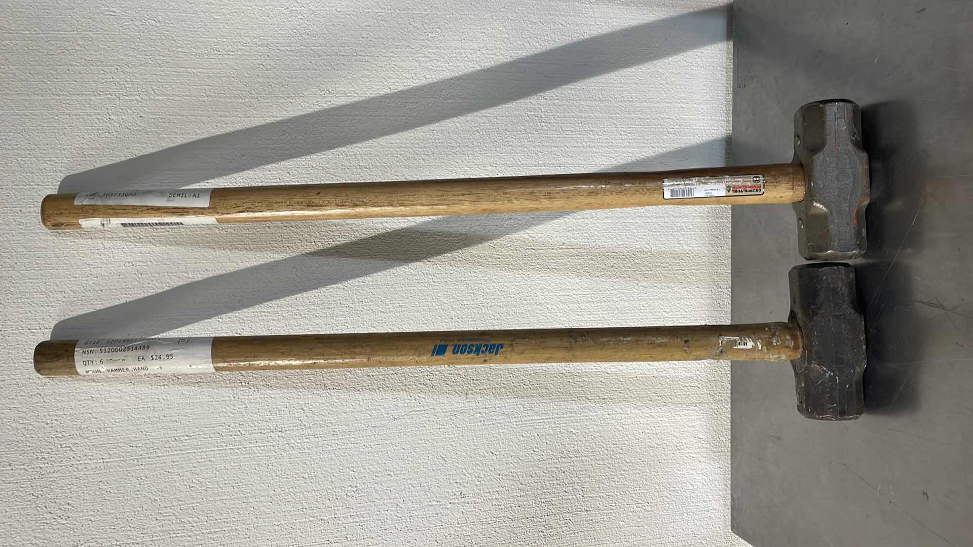 Photo 1 of 2-8LBS SLEDGEHAMMERS 1 NEW, 1 USED AS PICTURED