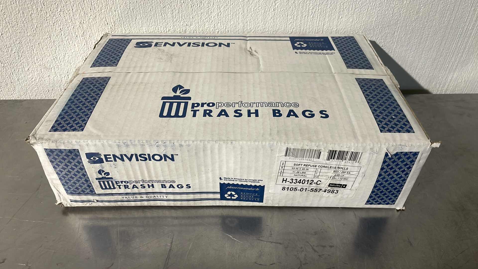 Photo 1 of ENVISION 33GAL TRASH BAGS 250CT