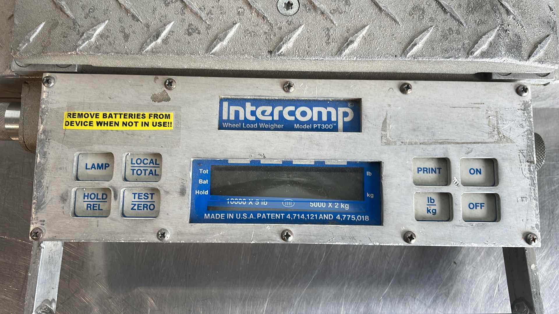 Photo 3 of INTERCOMP WHEEL LOAD WEIGHER MODEL PT300 UNABLE TO TEST NEEDS BATTERIES