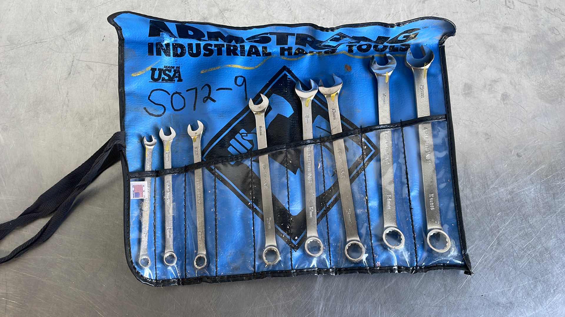 Photo 1 of ARMSTRONG METRIC OPEN END WRENCH SET MISSING 10MM