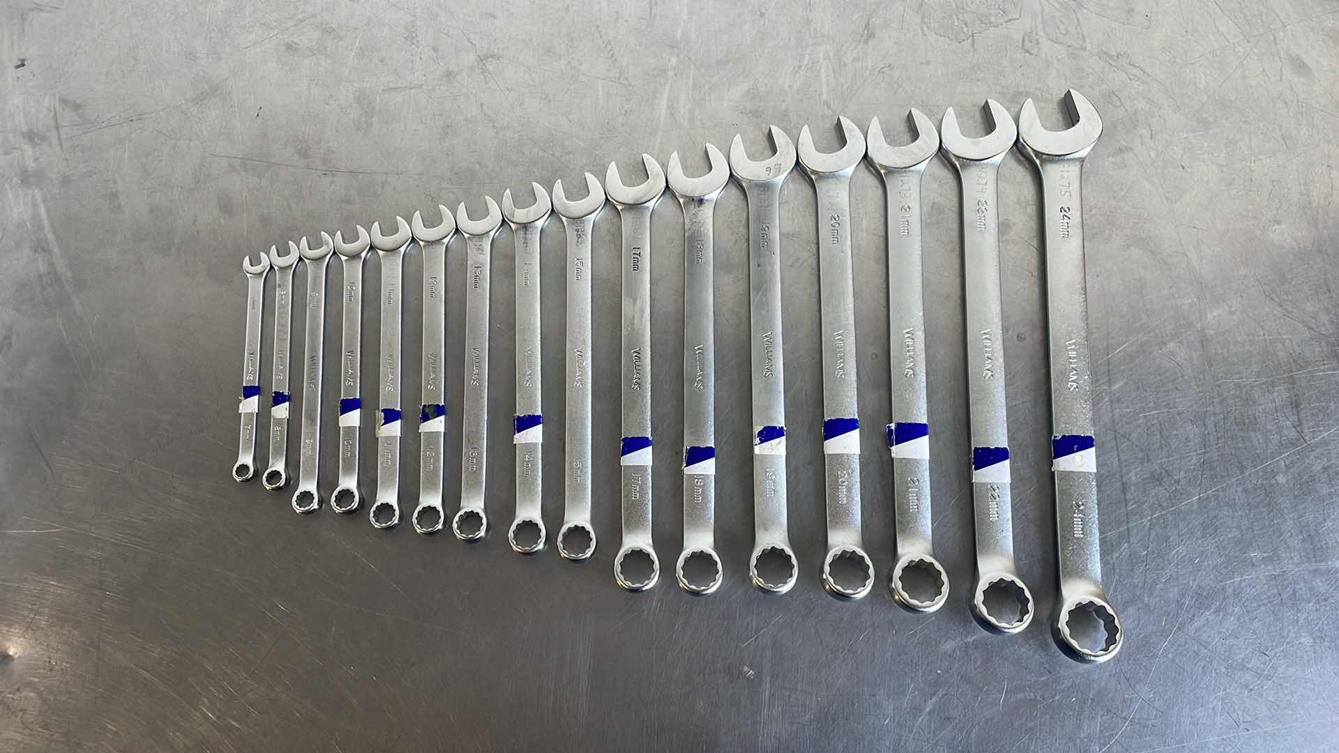 Photo 2 of WILLIAMS METRIC OPEN END WRENCH SET 7MM-24MM