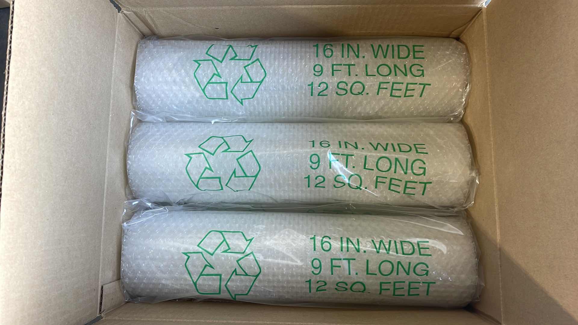 Photo 1 of BUBBLE WRAP CUSHIONING MATERIAL 16” X 9’ (12)