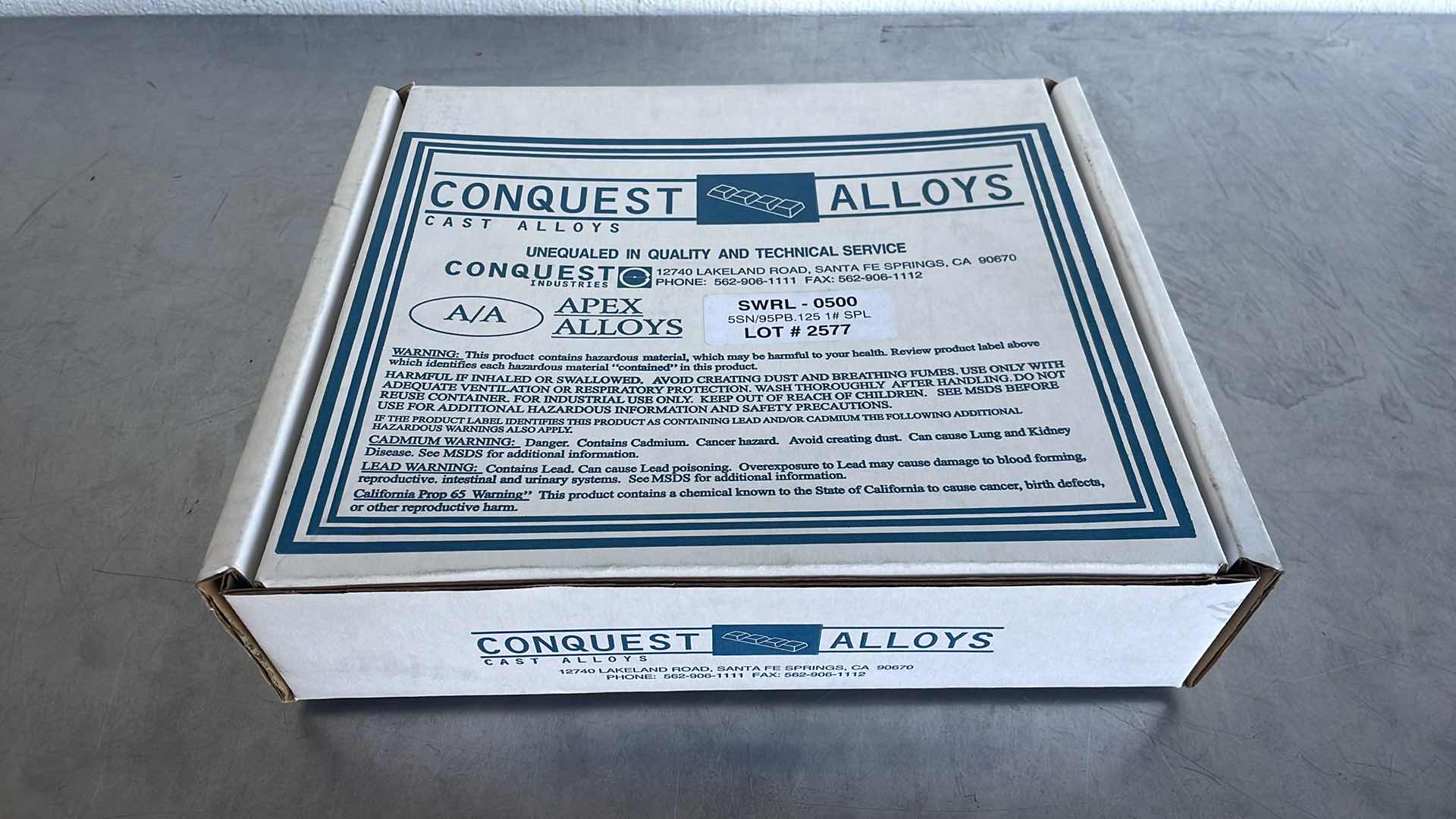 Photo 2 of CONQUEST ALLOYS WIRE SOLDER 5SN/95PB.125 1LB SPOOL (20)