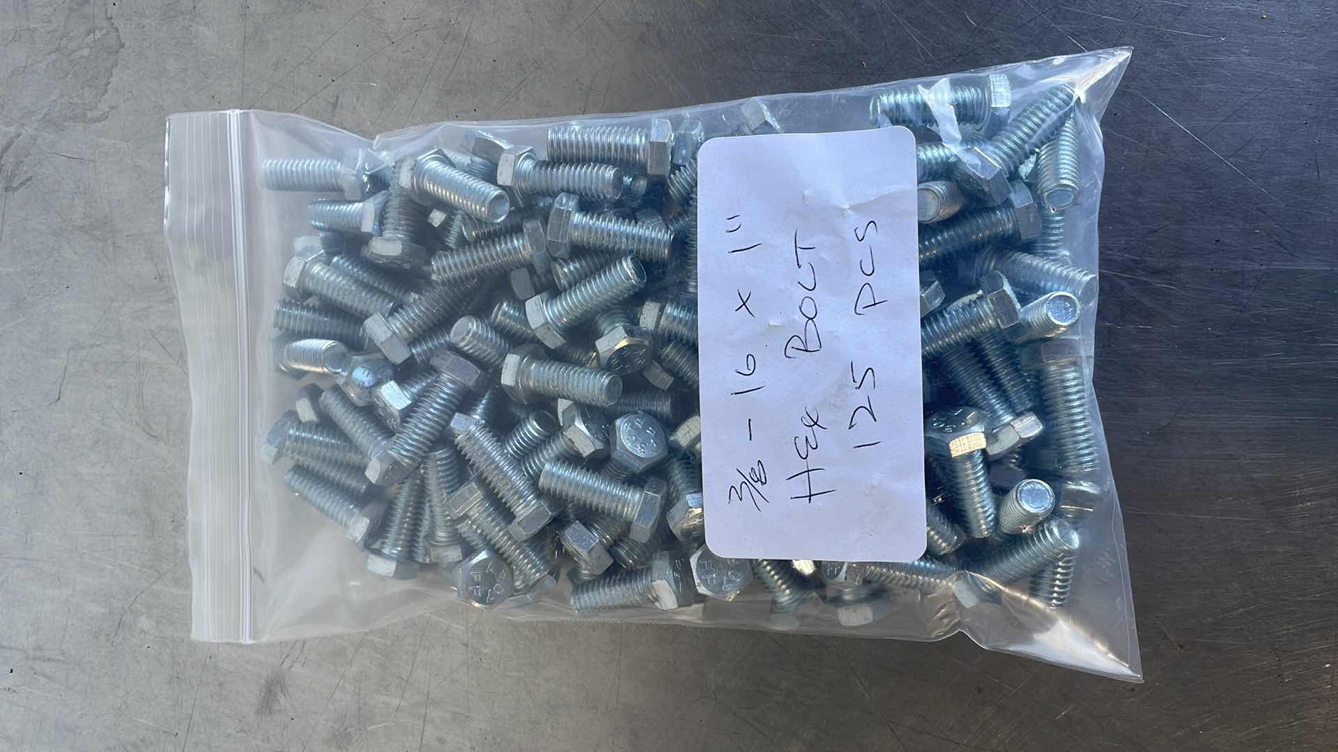 Photo 1 of 3/8-16 x 1" HEX BOLT 125 PCS