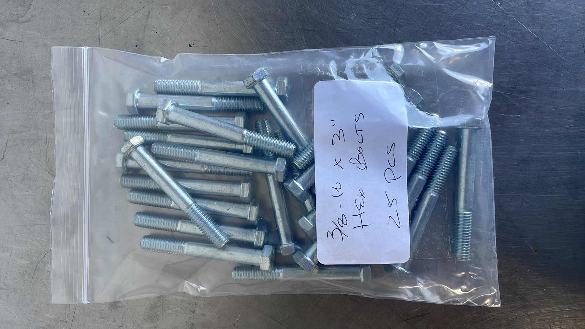 Photo 1 of 3/8-16 x 3" HEX BOLT 25PCS