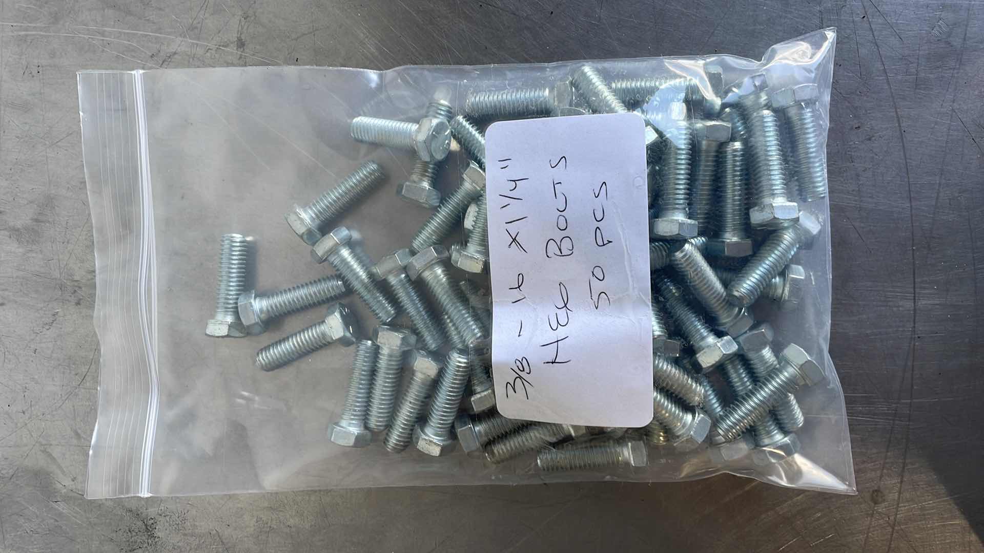 Photo 1 of 3/8-16 x 1-1/4" HEX BOLTS 50 PCS