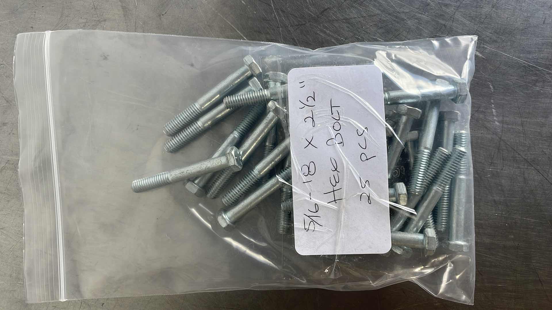 Photo 1 of 5/16 - 18 x 2-1/2” HEX BOLT 25 PCS