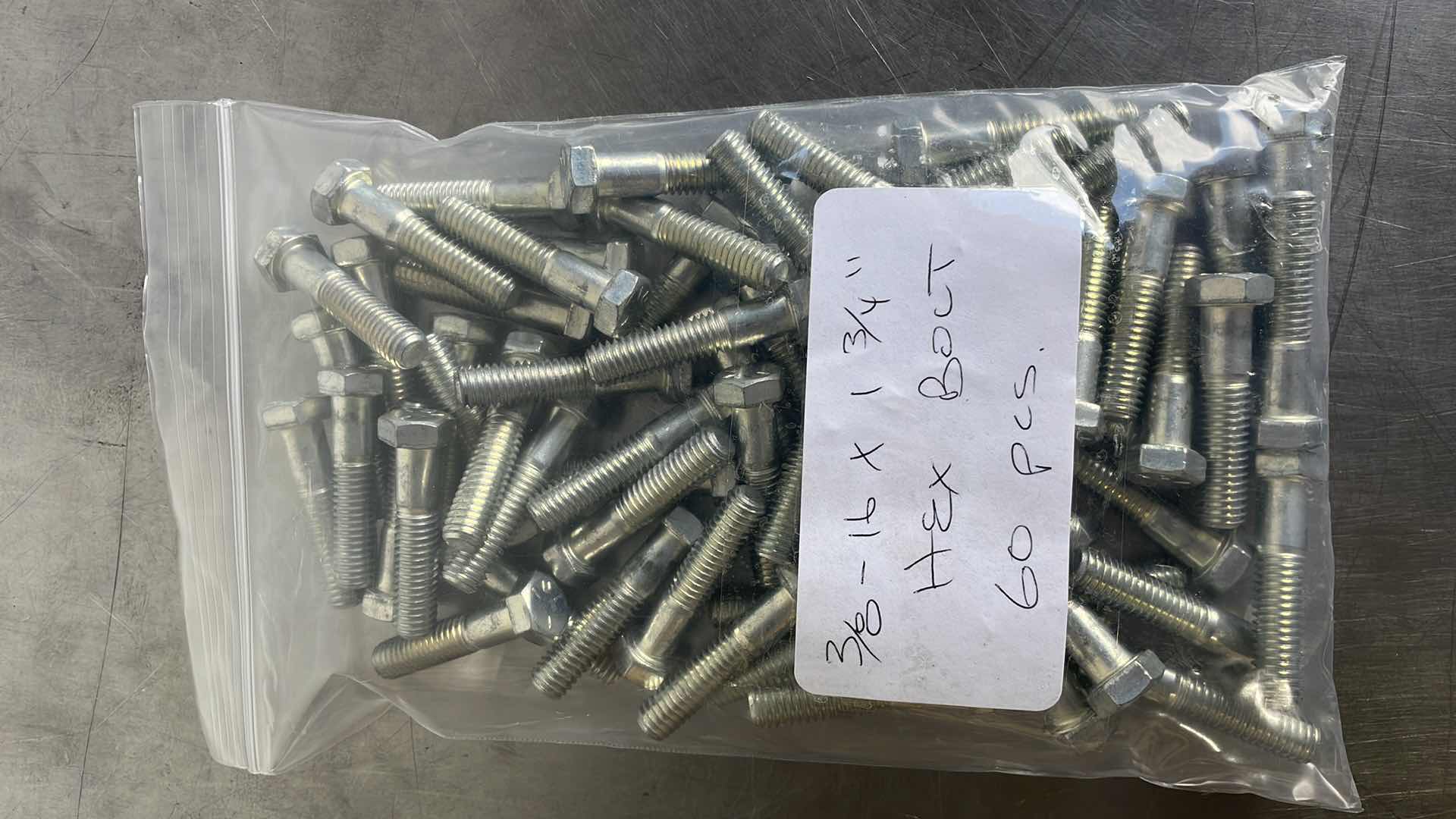 Photo 1 of 3/8-16 x 1-3/4" HEX BOLT 60 PCS