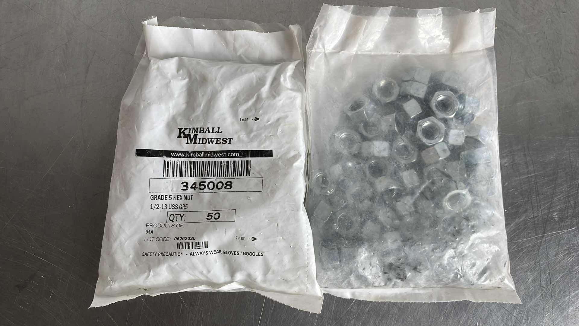 Photo 1 of 1/2-13 GRADE 5 HEX NUTS (100)