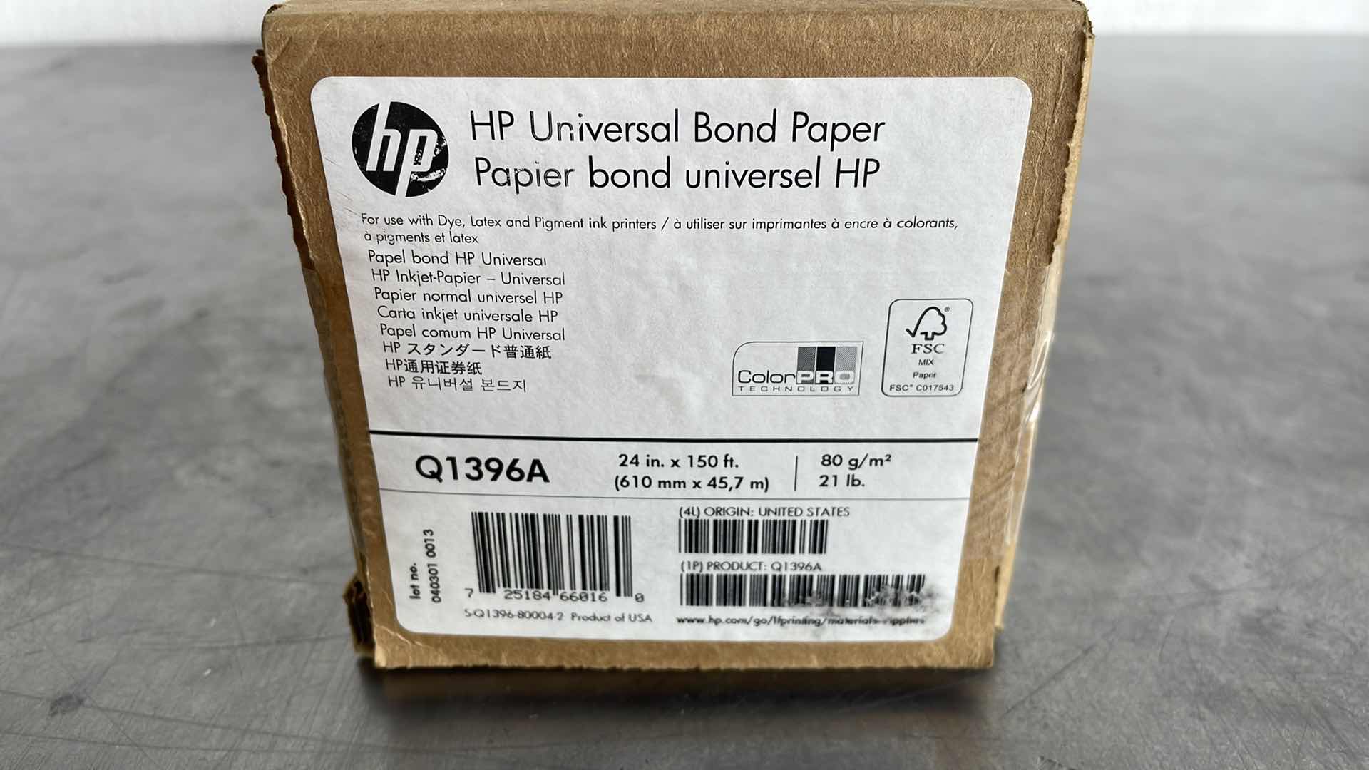 Photo 1 of HP UNIVERSAL BOND PAPER Q1396A 24” x 150’