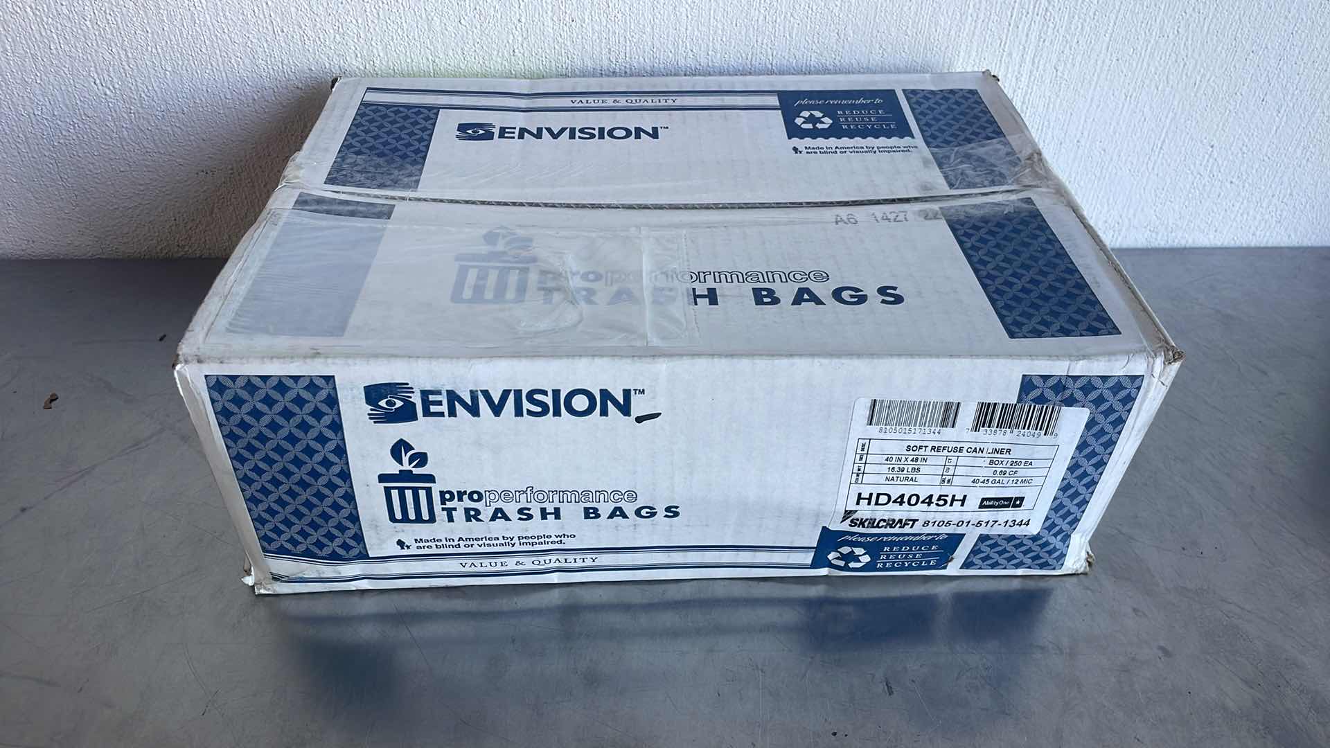 Photo 1 of ENVISION PRO PERFORMACE TRASH BAGS 40-45 GAL 250 PER BOX