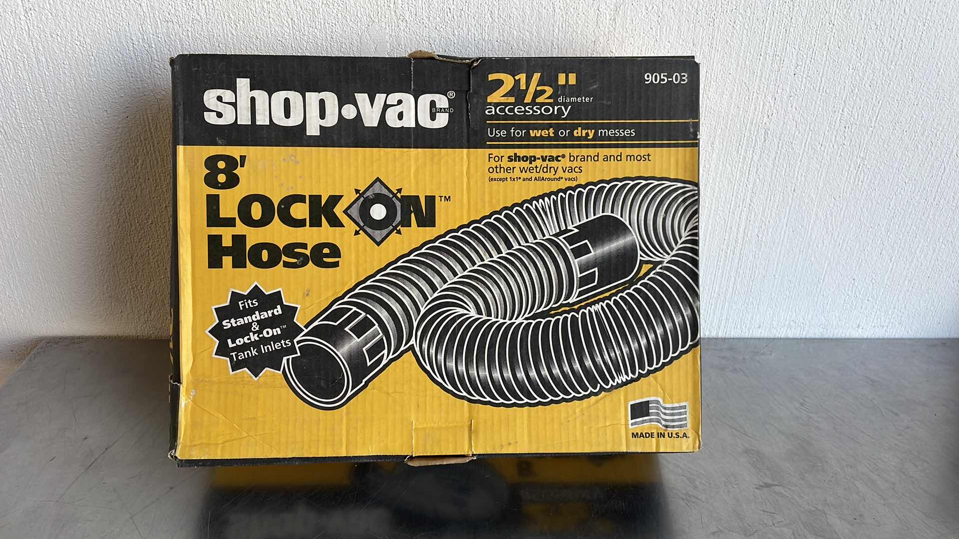 Photo 1 of SHOP VAC 2-1/2” 8’ LOCK ON HOSE