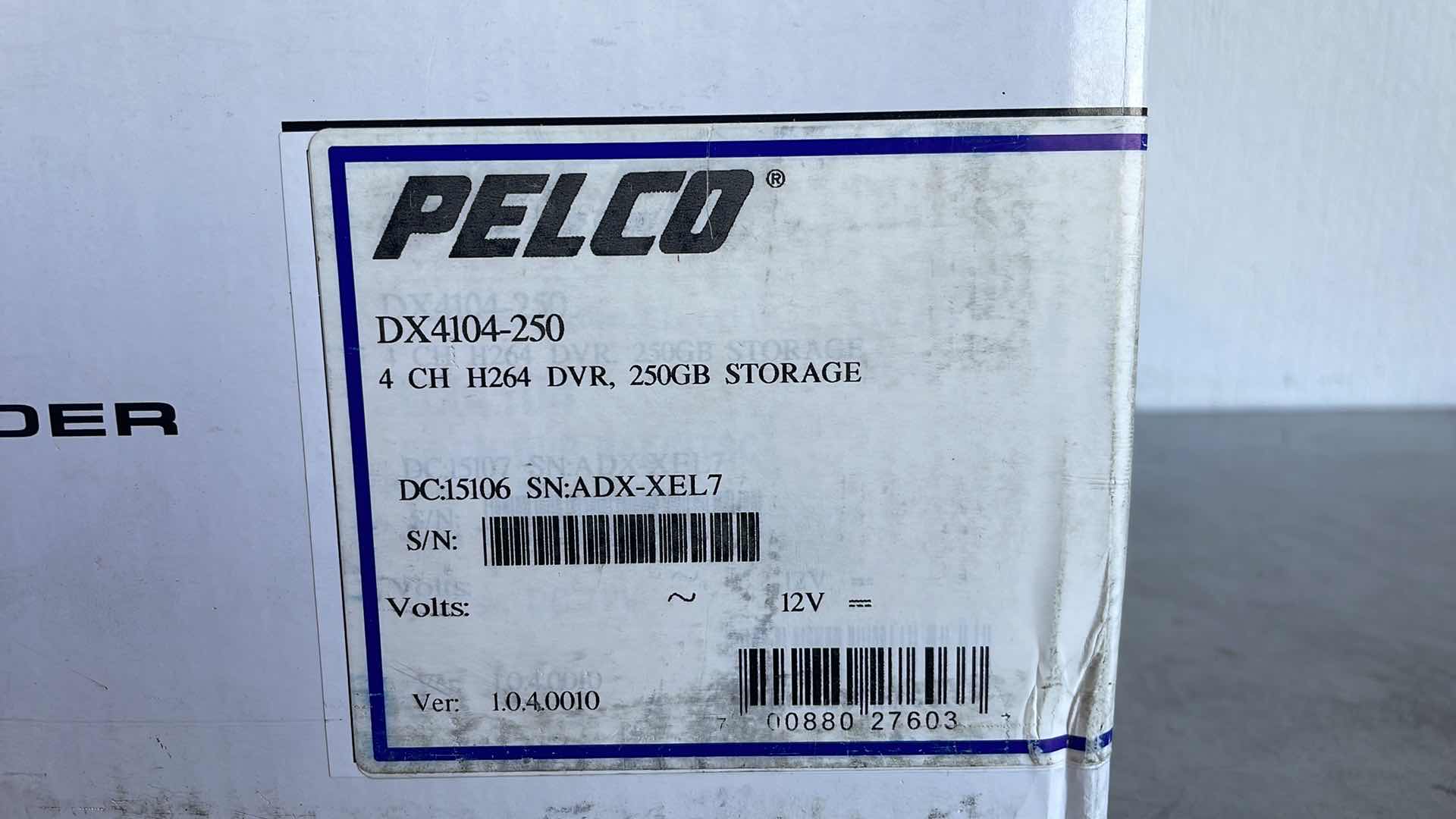 Photo 2 of PELCO DIGITAL VIDEO RECORDER DX 4104 SERIES