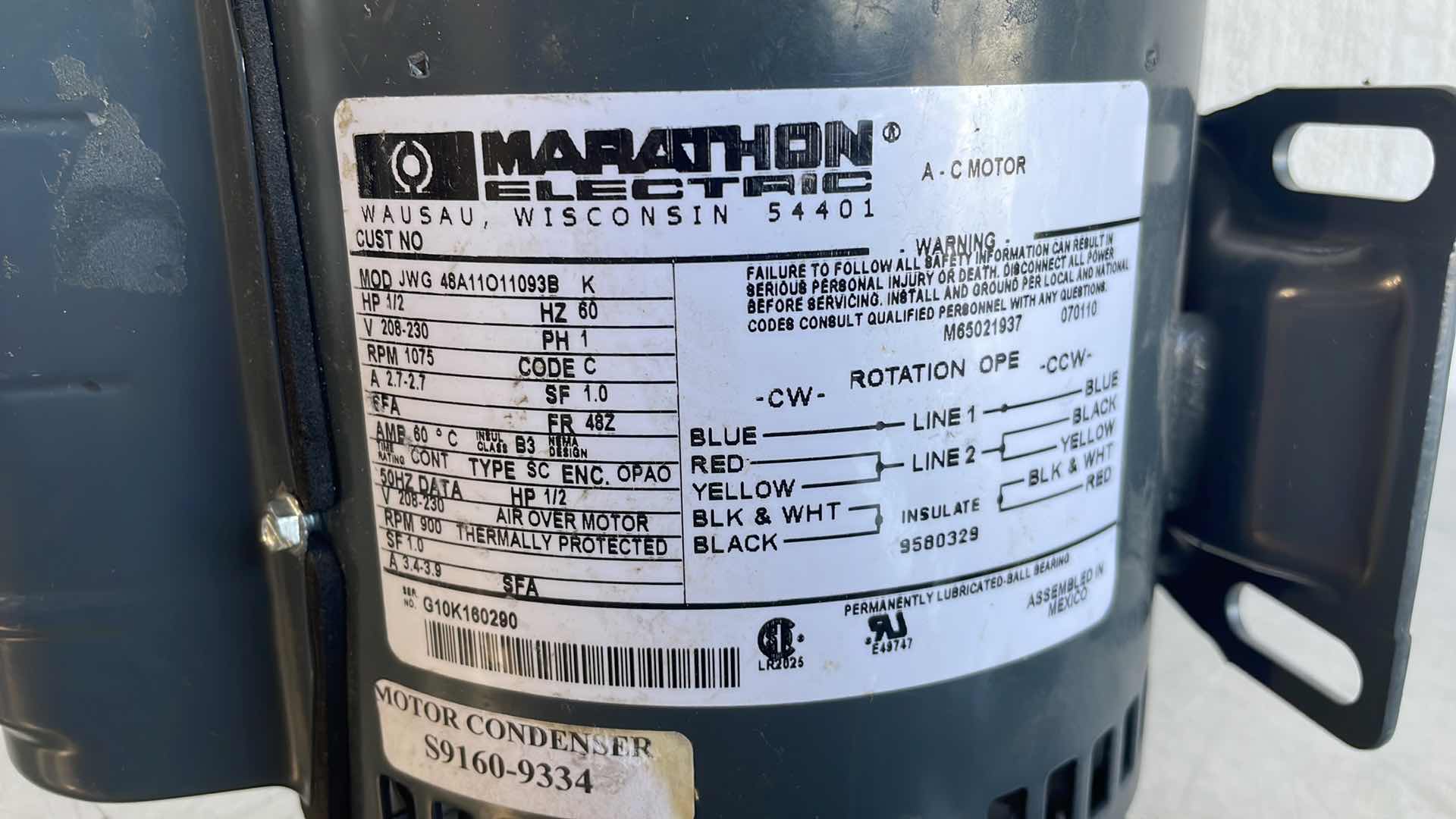 Photo 2 of MARATHON ELECTRIC A-C MOTOR SPECS IN PICTURES