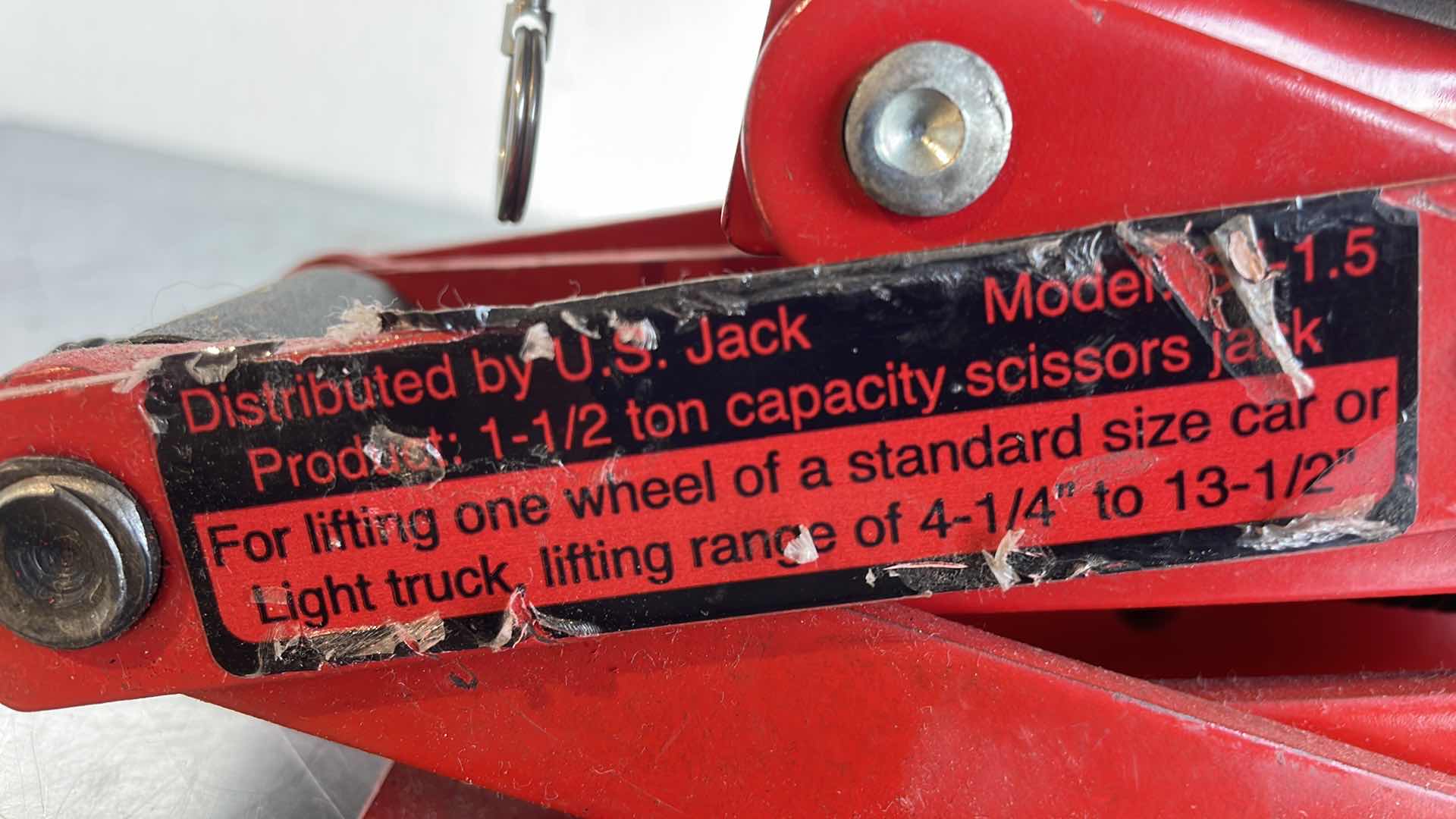 Photo 2 of US JACK MODEL SJ-1.5 1-1/2 TON CAPACITY SCISSORS JACK