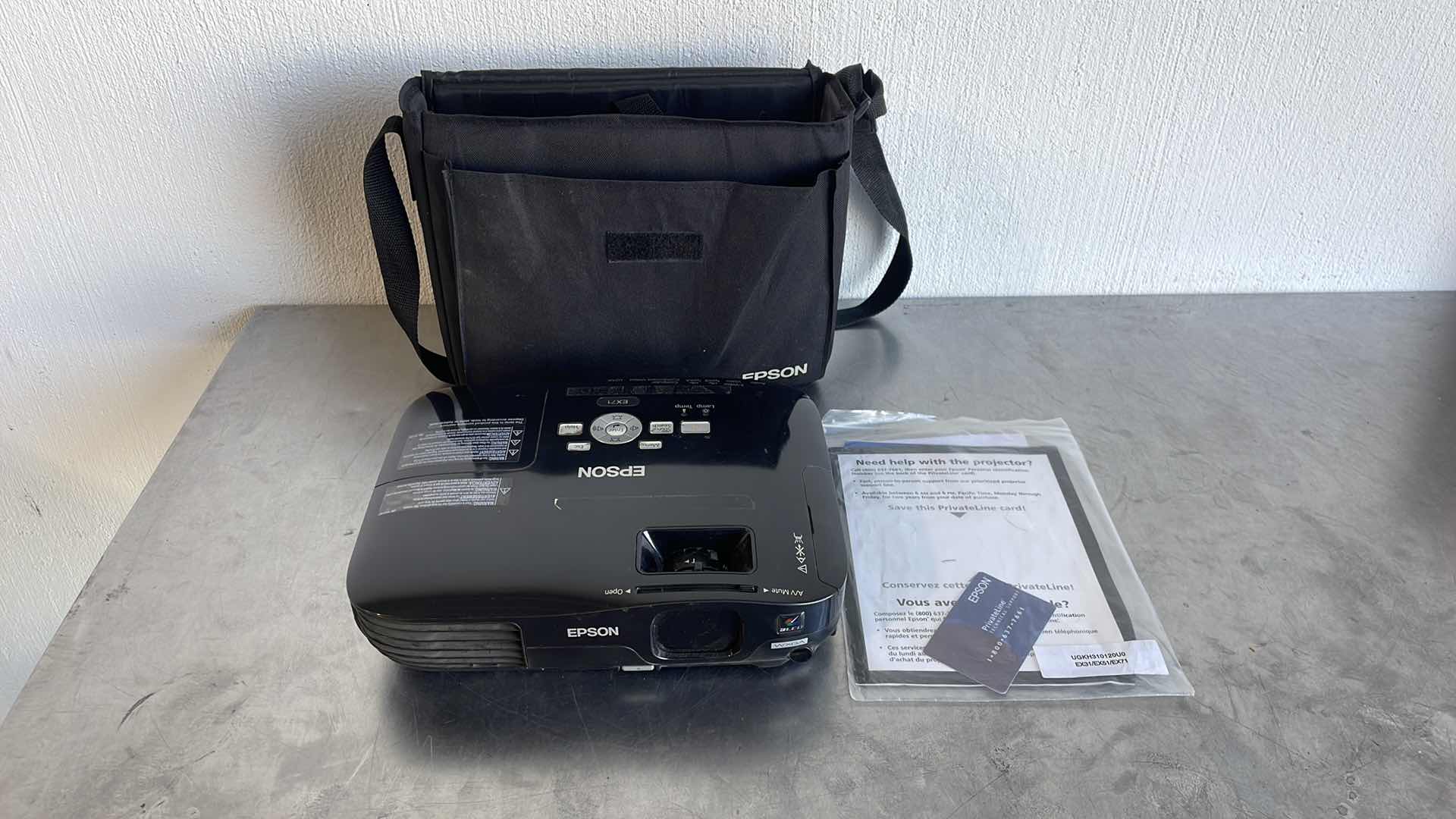 Photo 1 of EPSON WXGA LCD PROJECTOR MODEL H310A WITH CASE