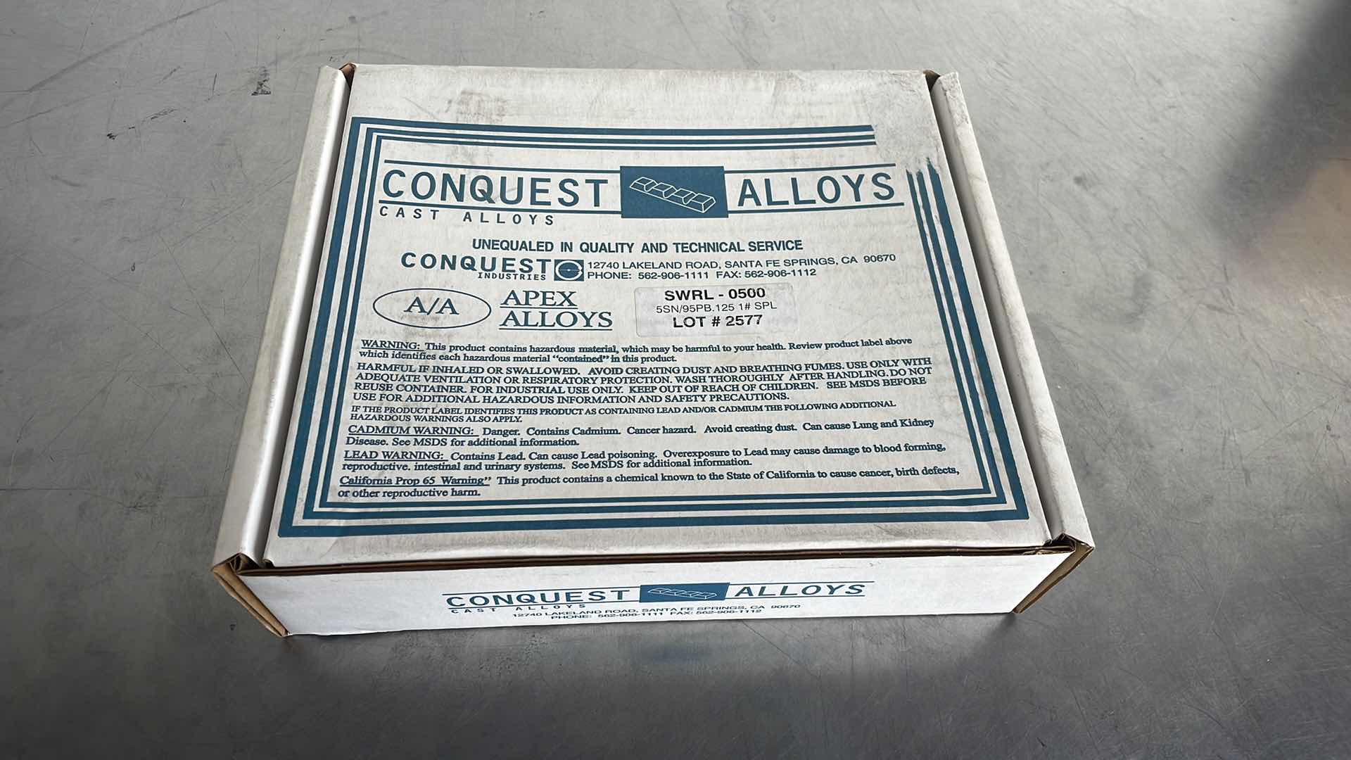 Photo 1 of CONQUEST ALLOYS WIRE SOLDER 5SN/95PB.125 1LB SPOOL (20)