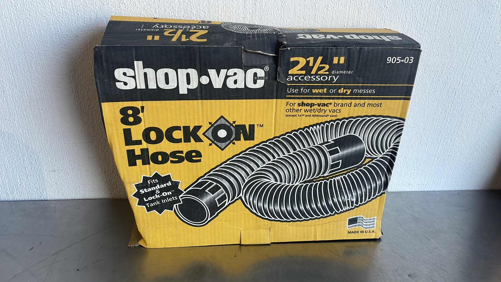 Photo 1 of SHOP VAC 2-1/2” 8’ LOCK ON HOSE