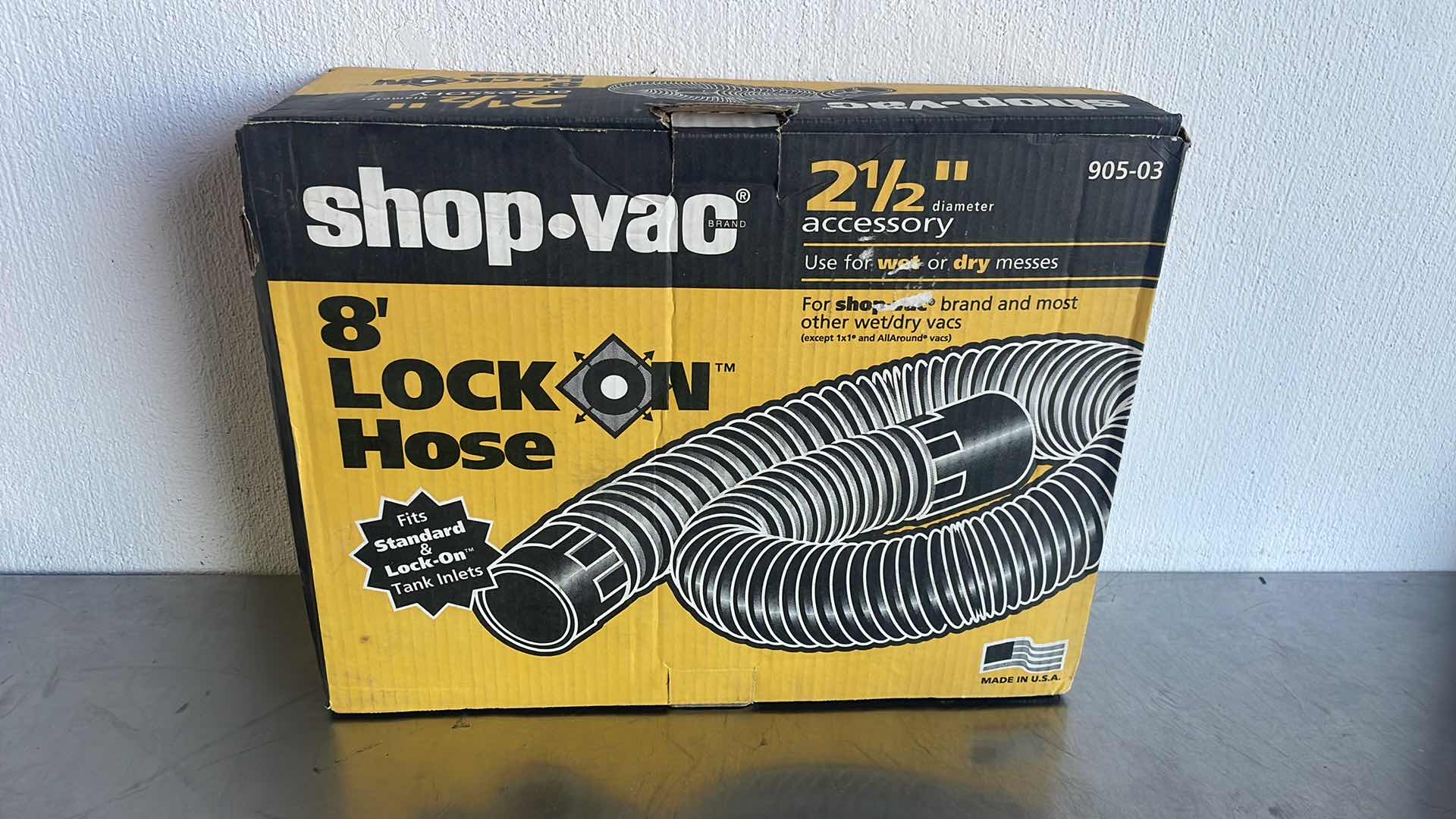 Photo 1 of SHOP VAC 2-1/2” 8’ LOCK ON HOSE