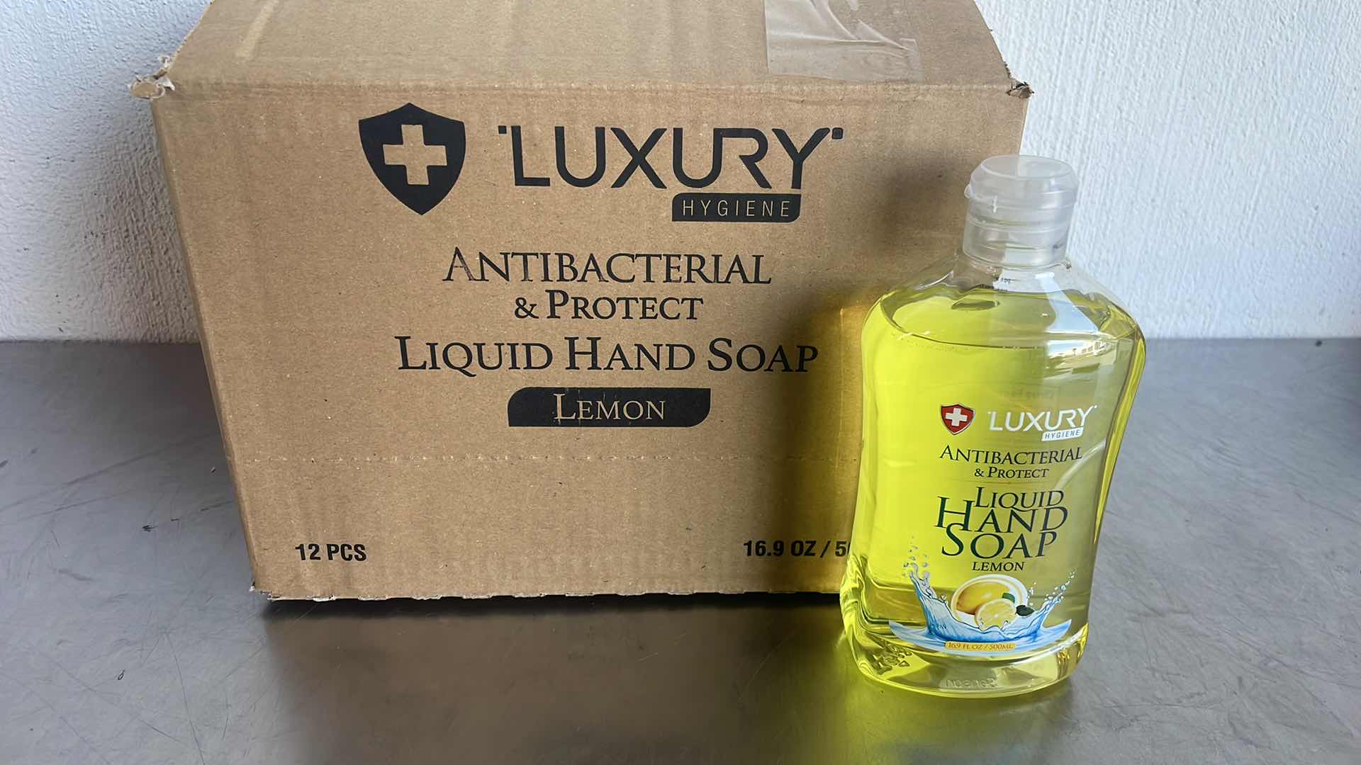 Photo 1 of LUXURY ANTIBACTERIAL LIQUID HAND SOAP LEMON 12-16.9FL OZ