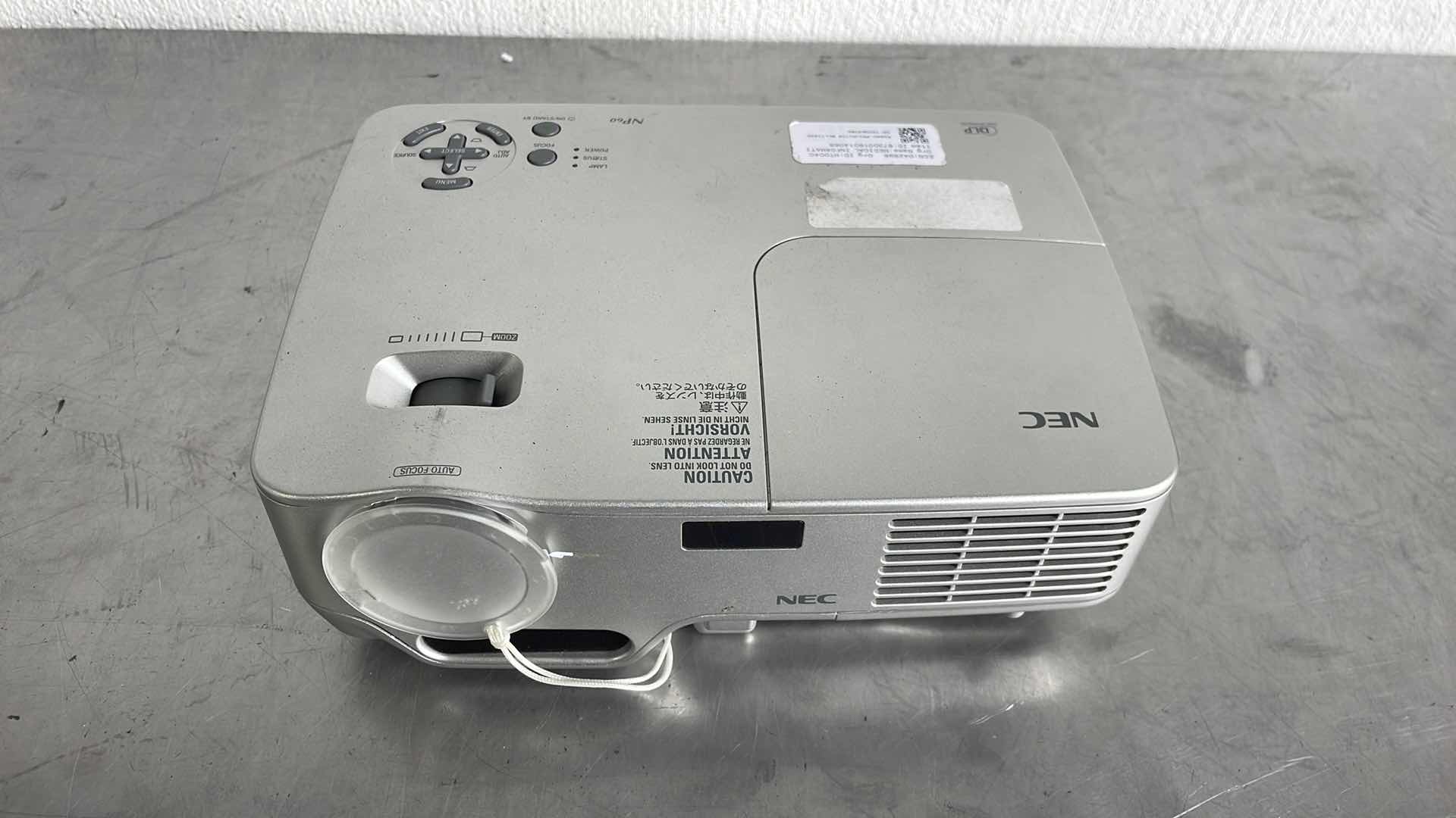 Photo 1 of NEC DLP PROJECTOR MODEL NP 60