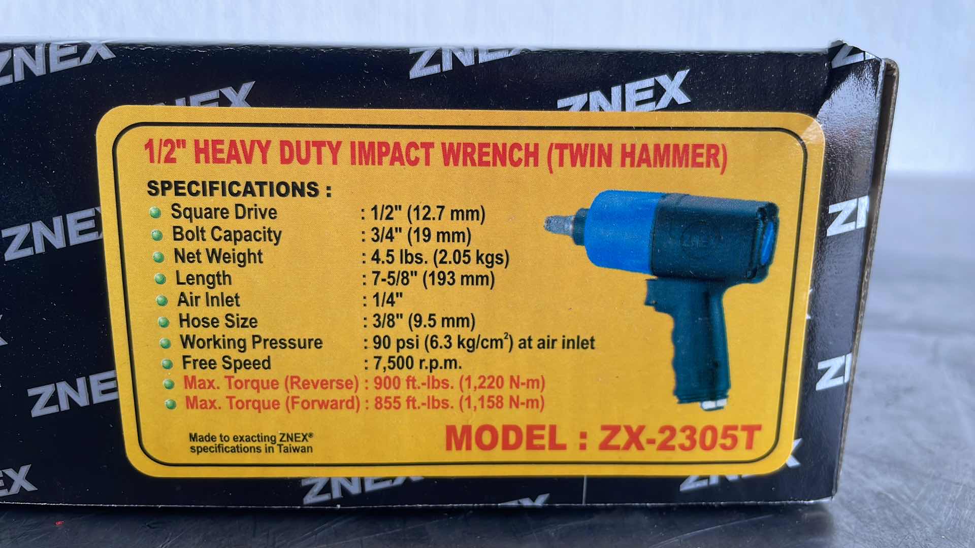 Photo 1 of 1/2” HEAVYDUTY IMPACT WRENCH TWIN HAMMER MODEL ZC-2305T