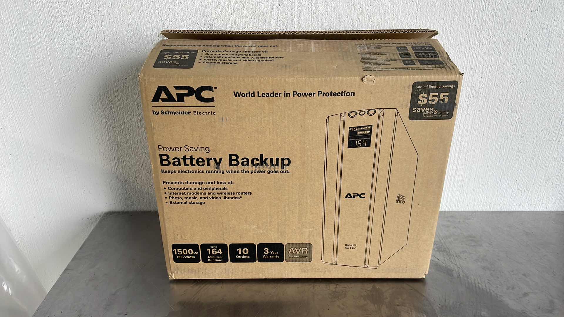 Photo 2 of APC POWER SAVING BATTERY BACKUP 1500VA 10 OUTLETS