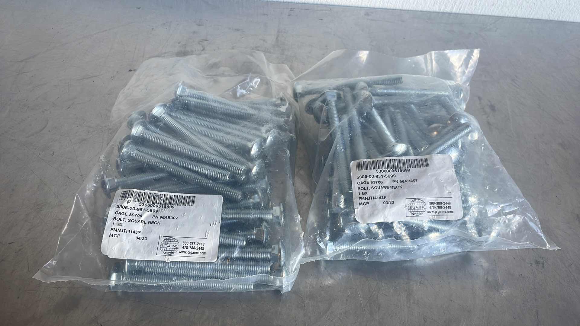 Photo 1 of 3/8”-16 X 4” SQUARE NECK BOLTS (100)