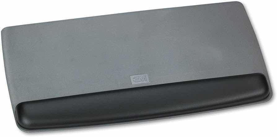 Photo 1 of 3M GEL WRIST REST KEYBOARD PLATFORM, 19.5 X 10.5 INCH, BLACK LEATHERETTE WR420LE