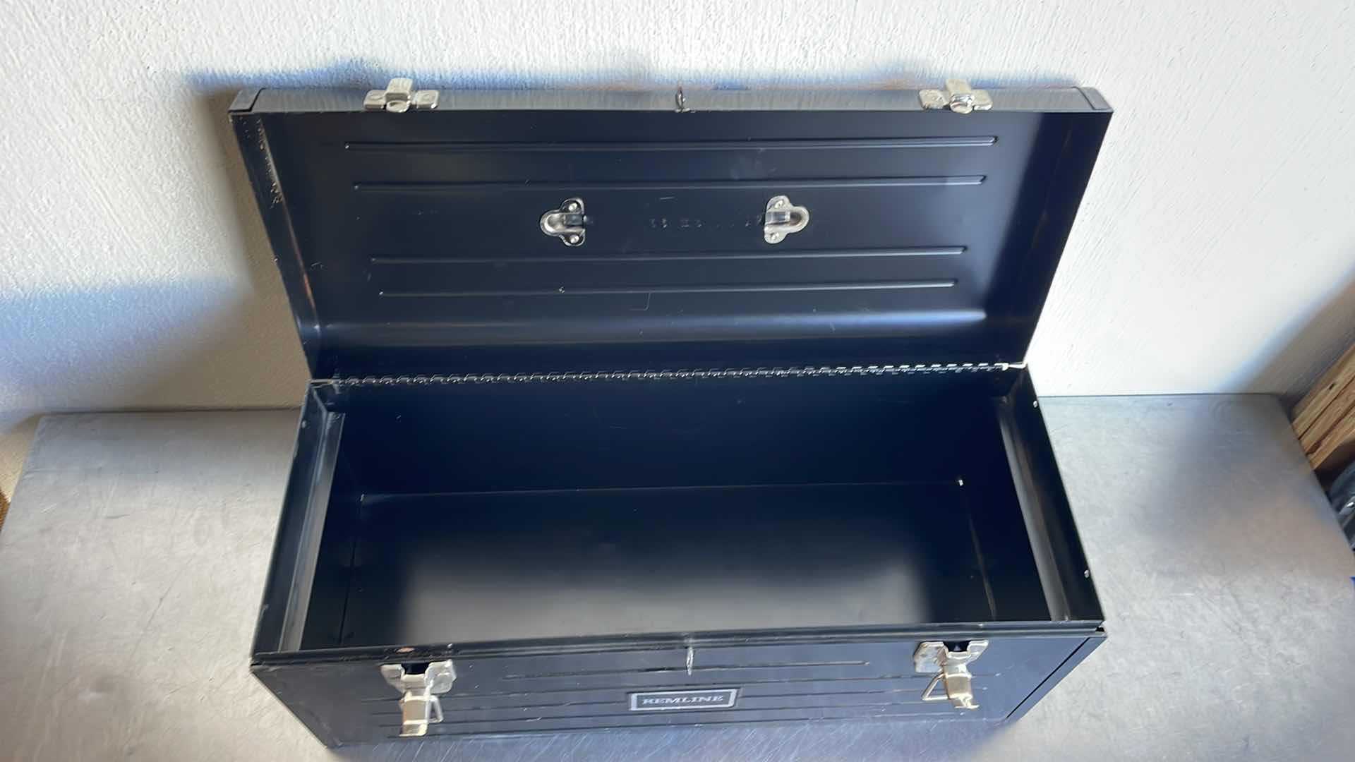 Photo 3 of REMILINE TOOL BOX 22” X 9” X 9”