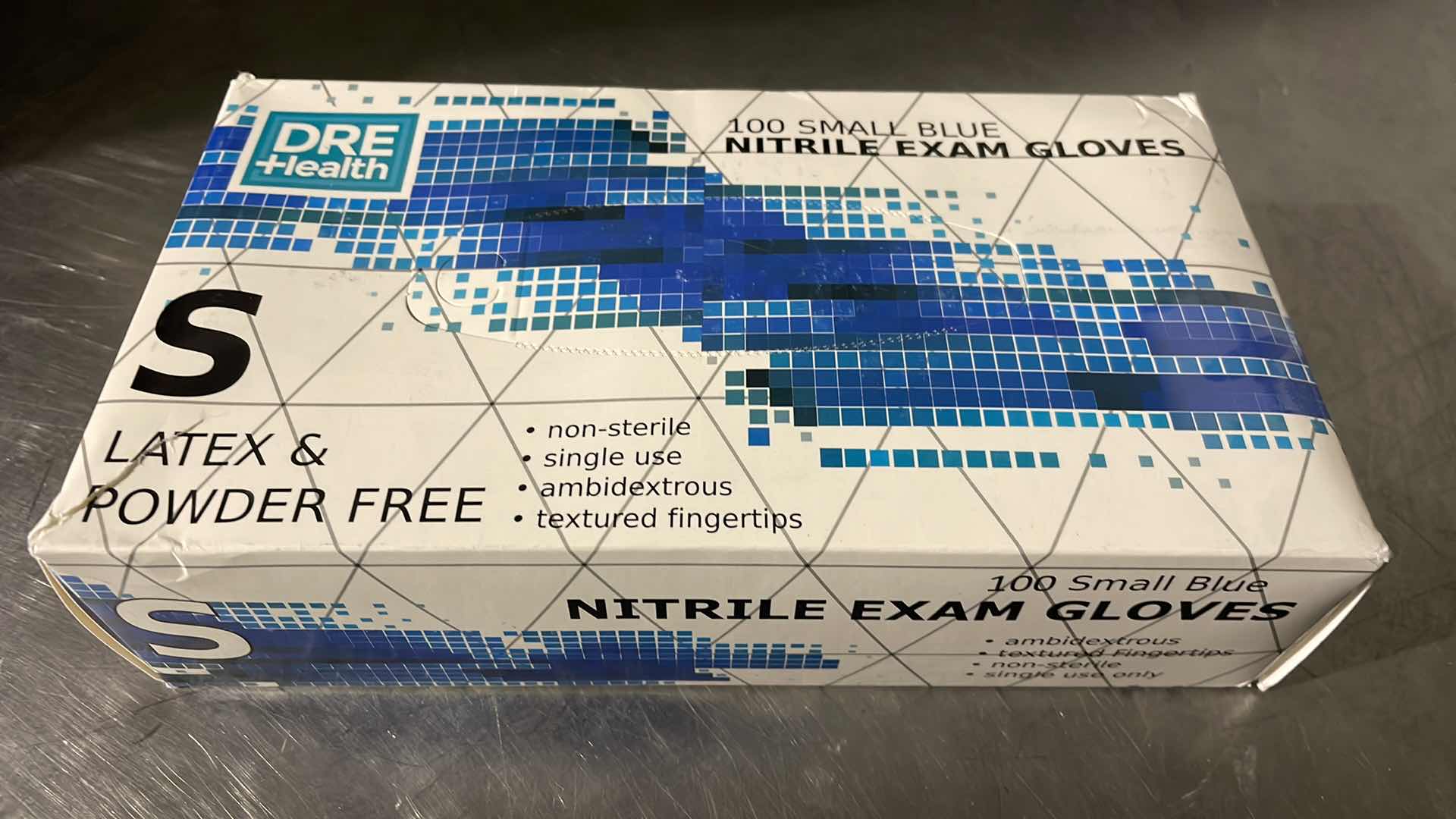 Photo 1 of DRE HEALTH POWDER FREE DISPOSABLE NITRILE GLOVES - SMALL 100 PACK - MEDICAL EXAM GLOVES