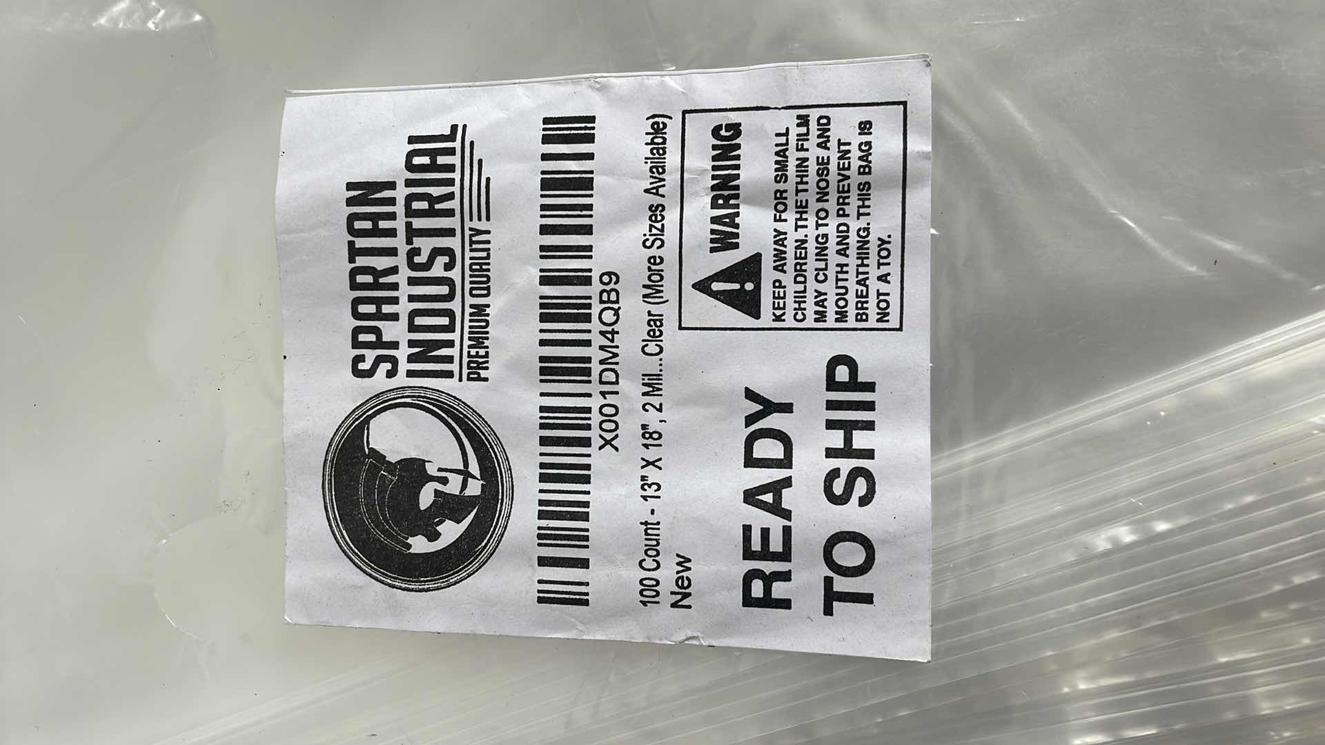 Photo 2 of 13" X 18" 2 MIL CLEAR RECLOSABLE ZIP PLASTIC POLY BAGS WITH RESEALABLE LOCK SEAL ZIPPER (2 PACKS OF 100)